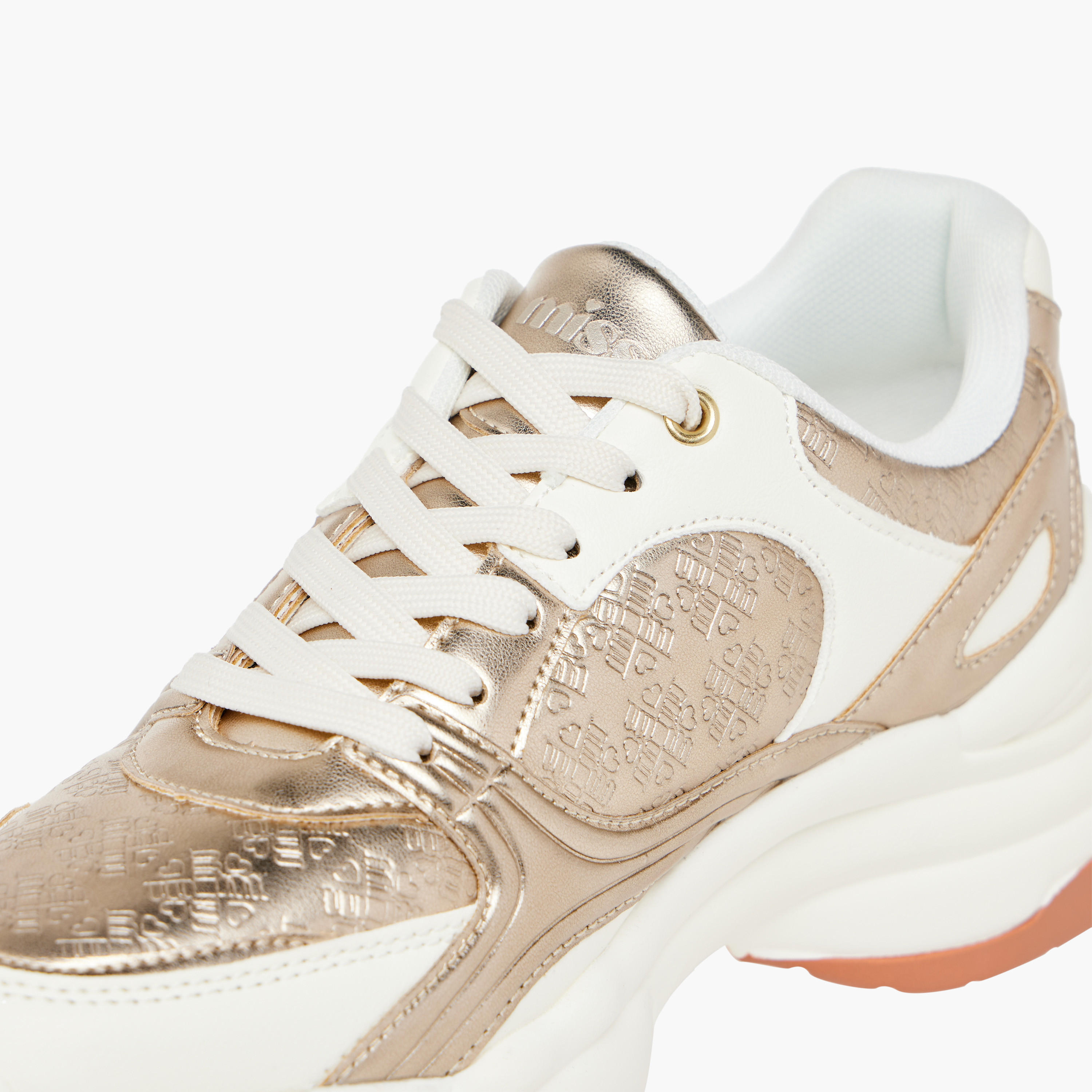 Missy Foil Textured Sneakers with Lace-Up Closure-women-shoes-sneakers-image-4