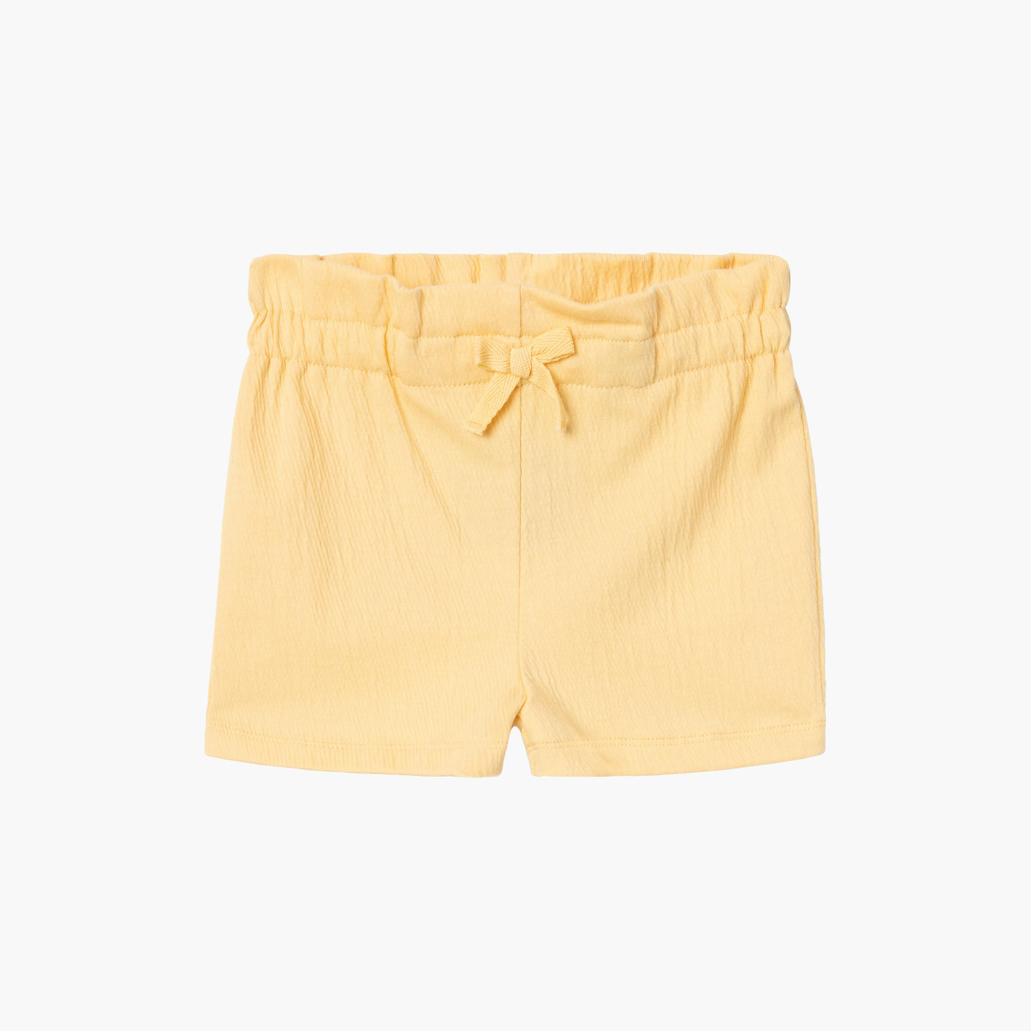 شورت بارز الملمس بخصر بيبرباج وتفاصيل فيونكة من نيم إت-baby-girls-clothing-bottoms-shorts-image-1