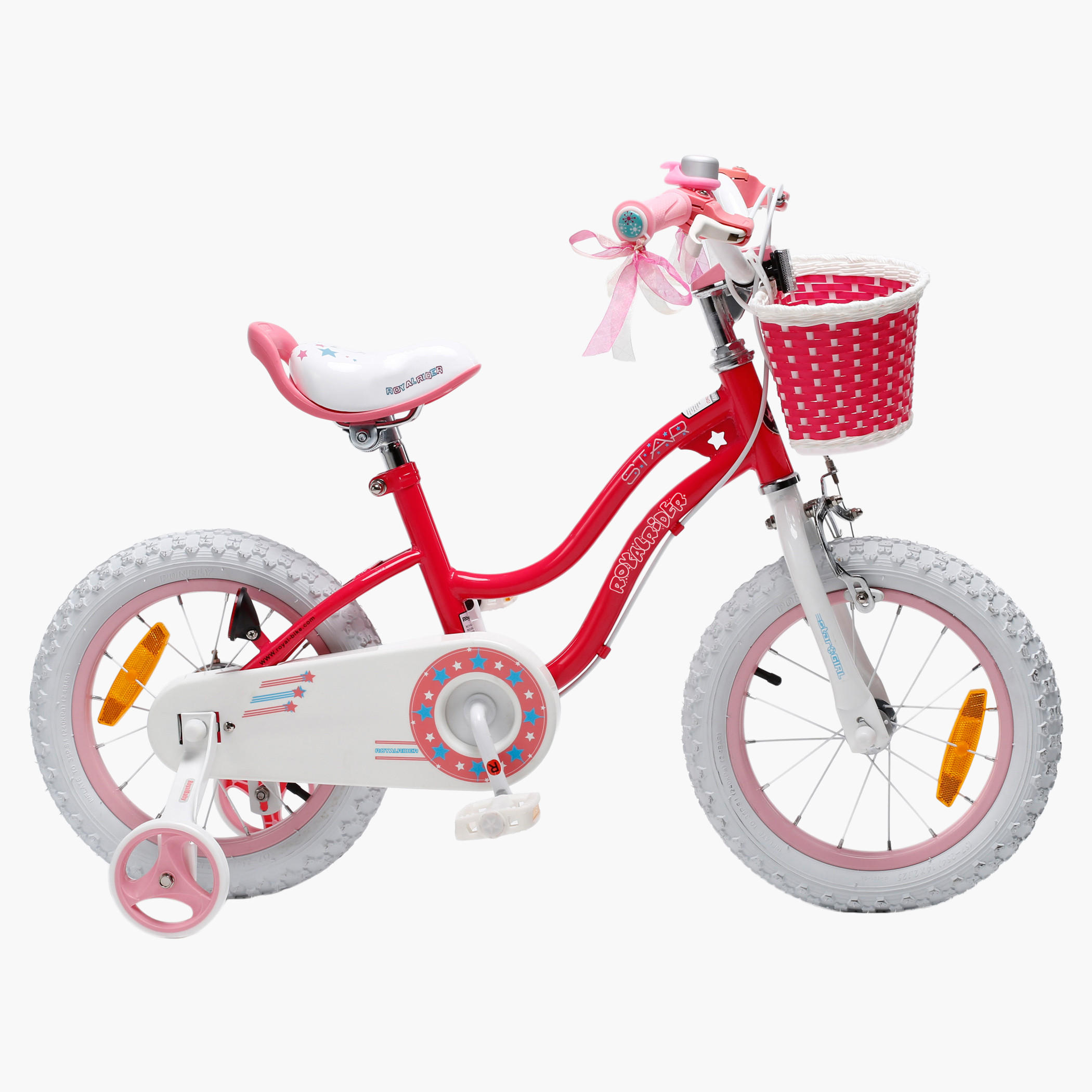 Shop Royal Baby Star Girl Bicycle with Training Wheels 12 inches