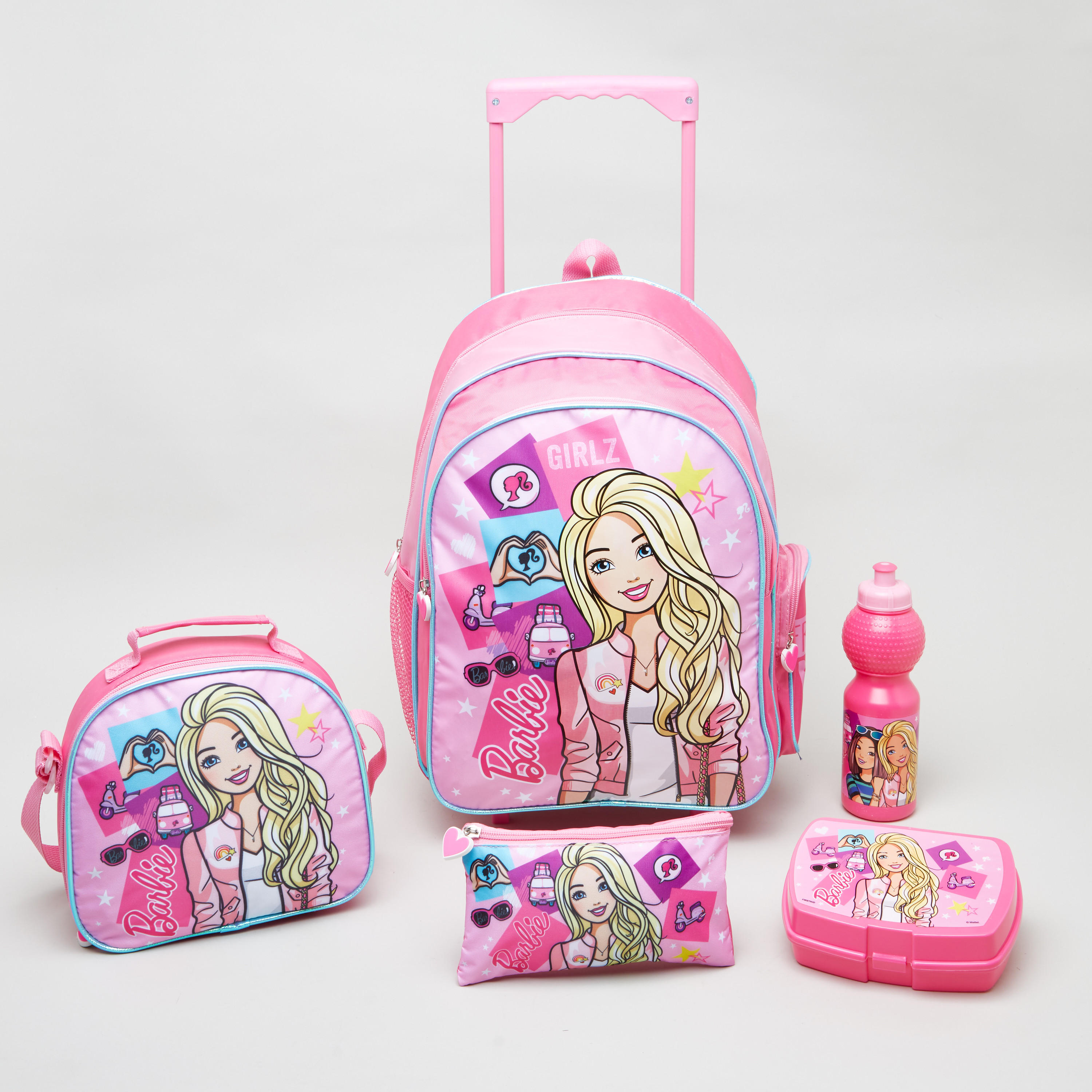 Buy Barbie Printed 5-Piece Trolley Bag Set Online Mothercare Bahrain
