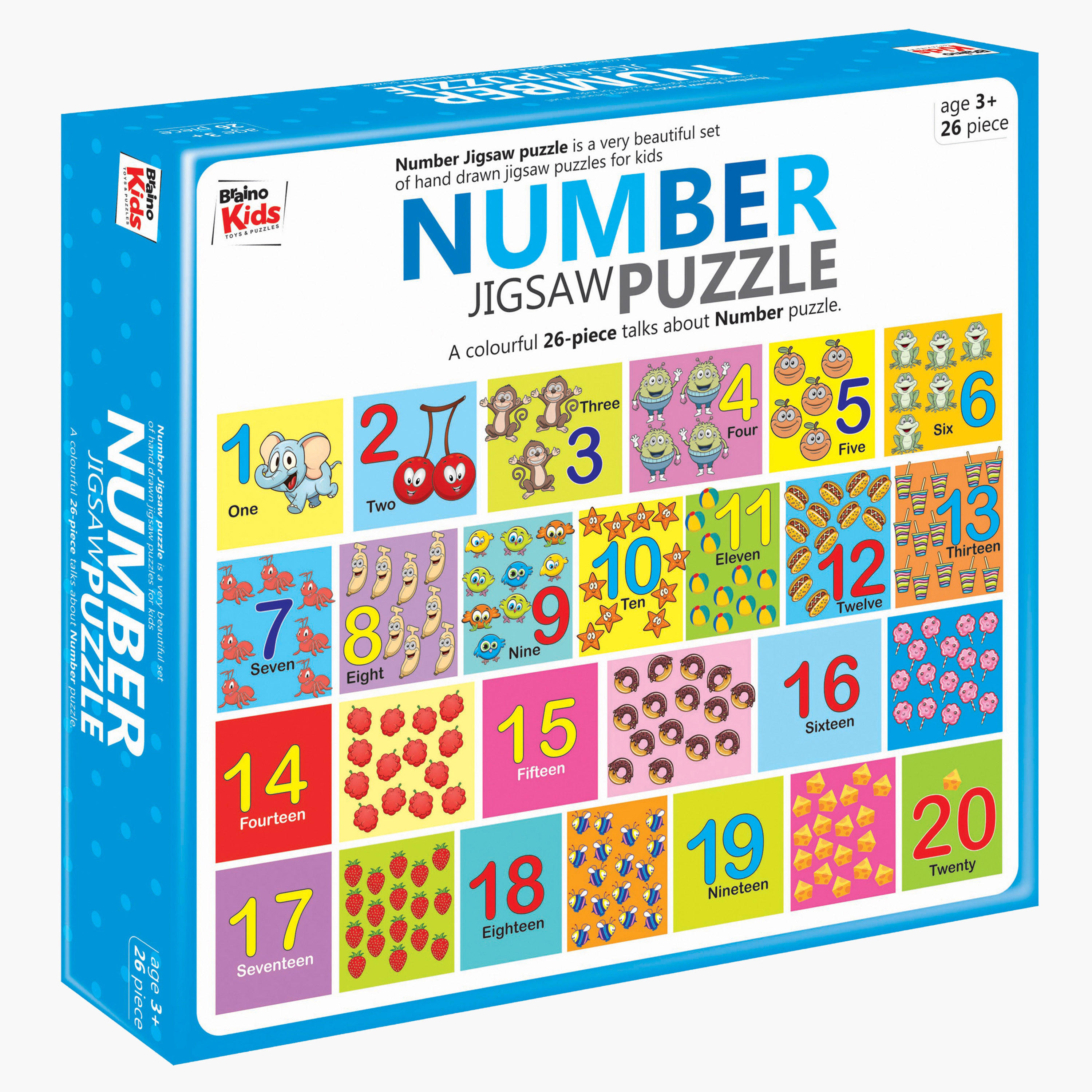 Buy Braino Kidz Number Jigsaw Puzzle Online Mothercare Bahrain