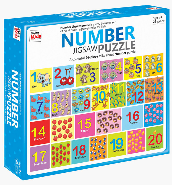 Buy Braino Kidz Number Jigsaw Puzzle Online Mothercare Bahrain