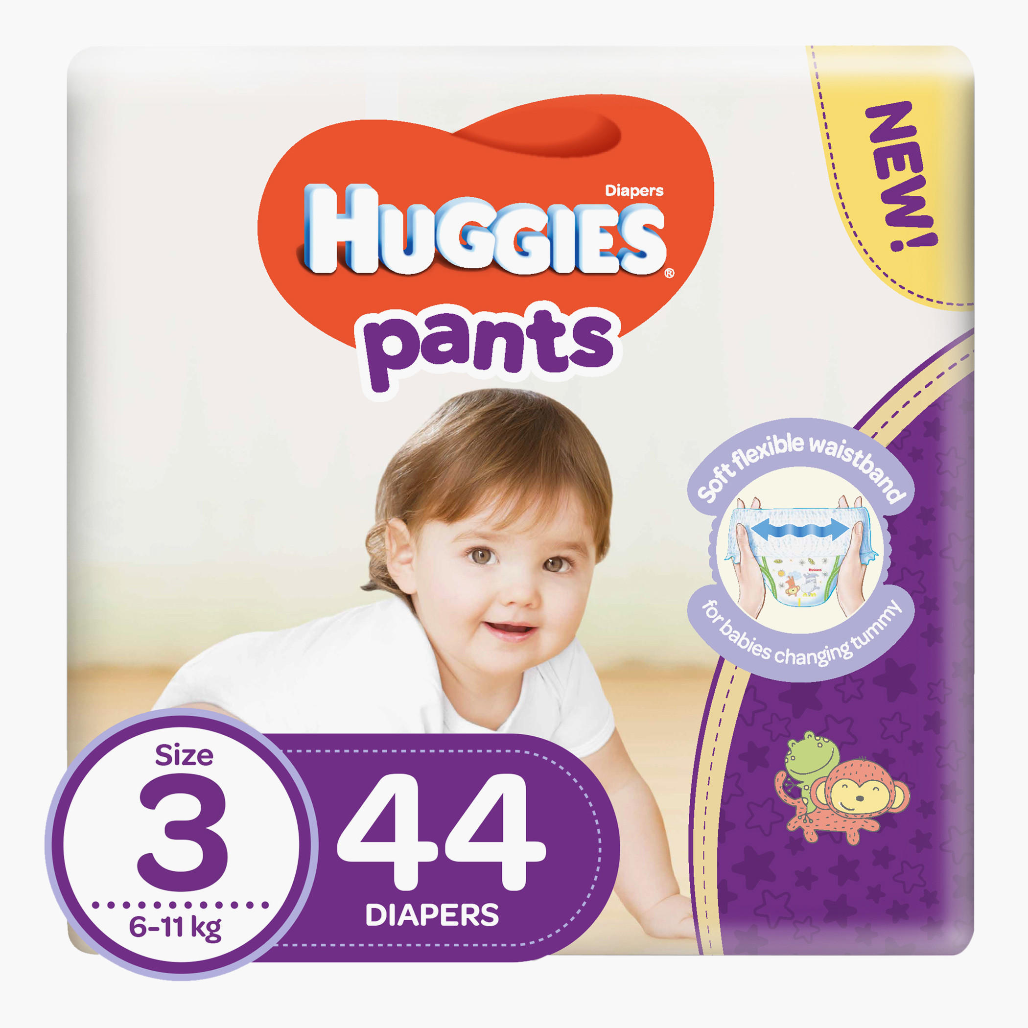 Shop Huggies Printed Diaper Pants Size to 11 Kgs 44 Pieces
