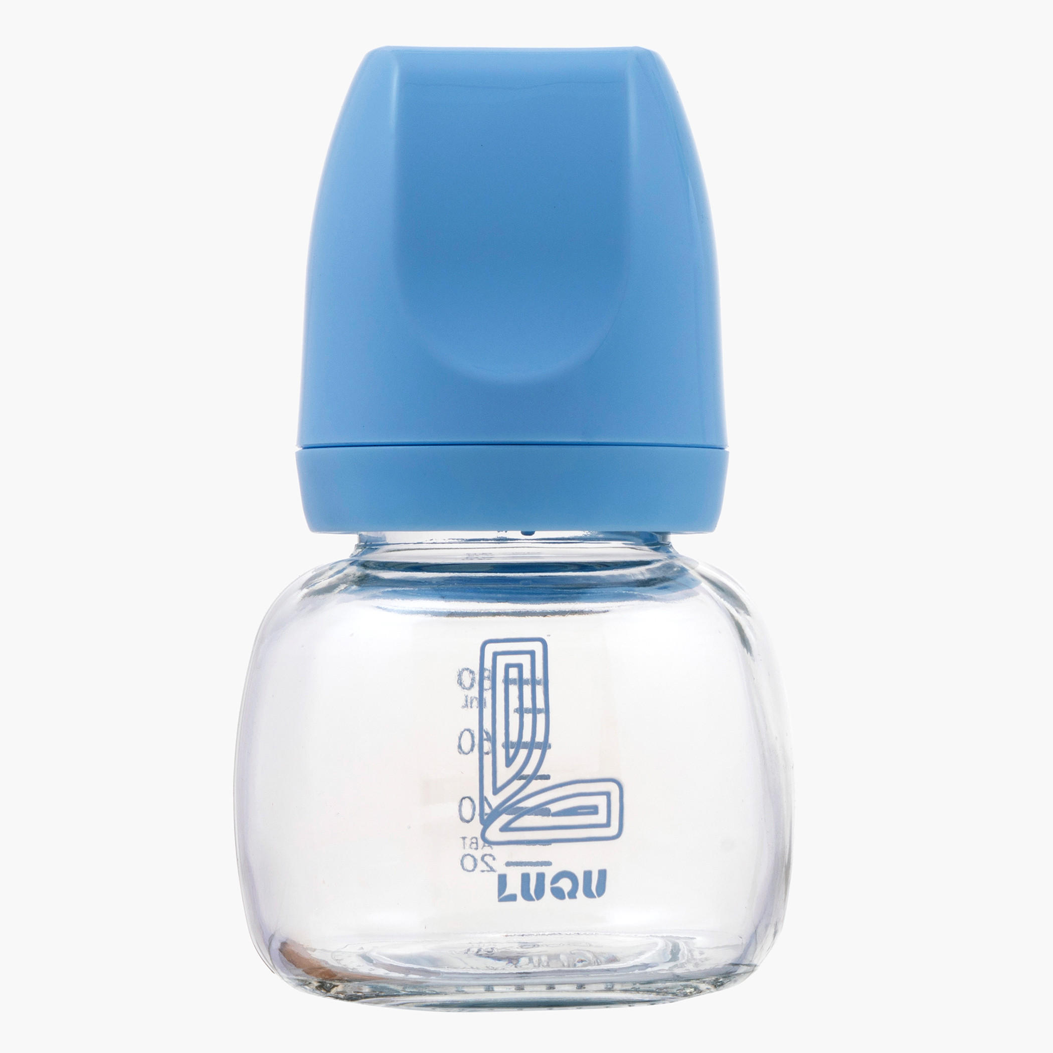 Luqu Glass Feeding Bottle - 80 ml-baby-feeding-feedingbottles-bottlesandteats-image-1
