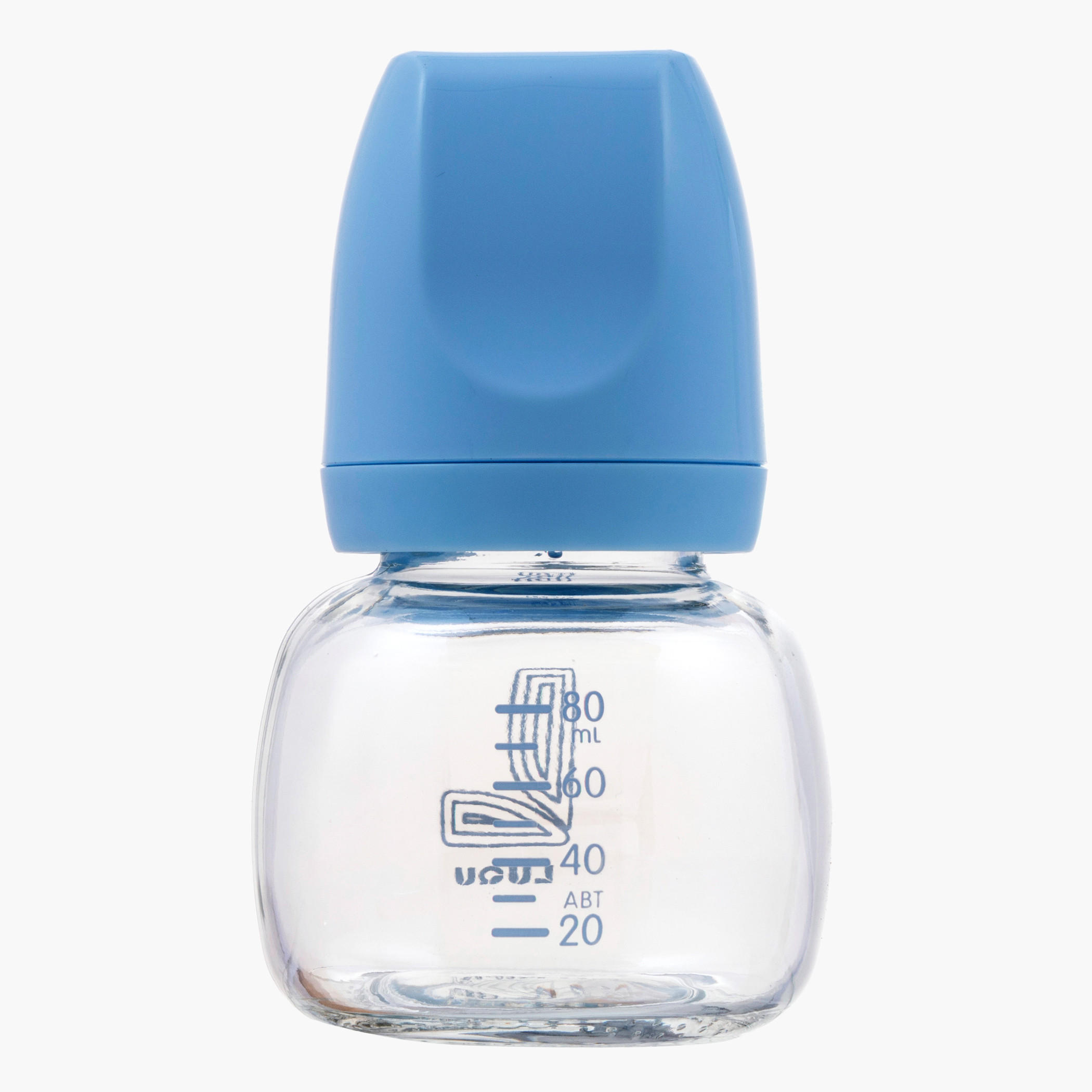 Luqu Glass Feeding Bottle - 80 ml-baby-feeding-feedingbottles-bottlesandteats-image-2