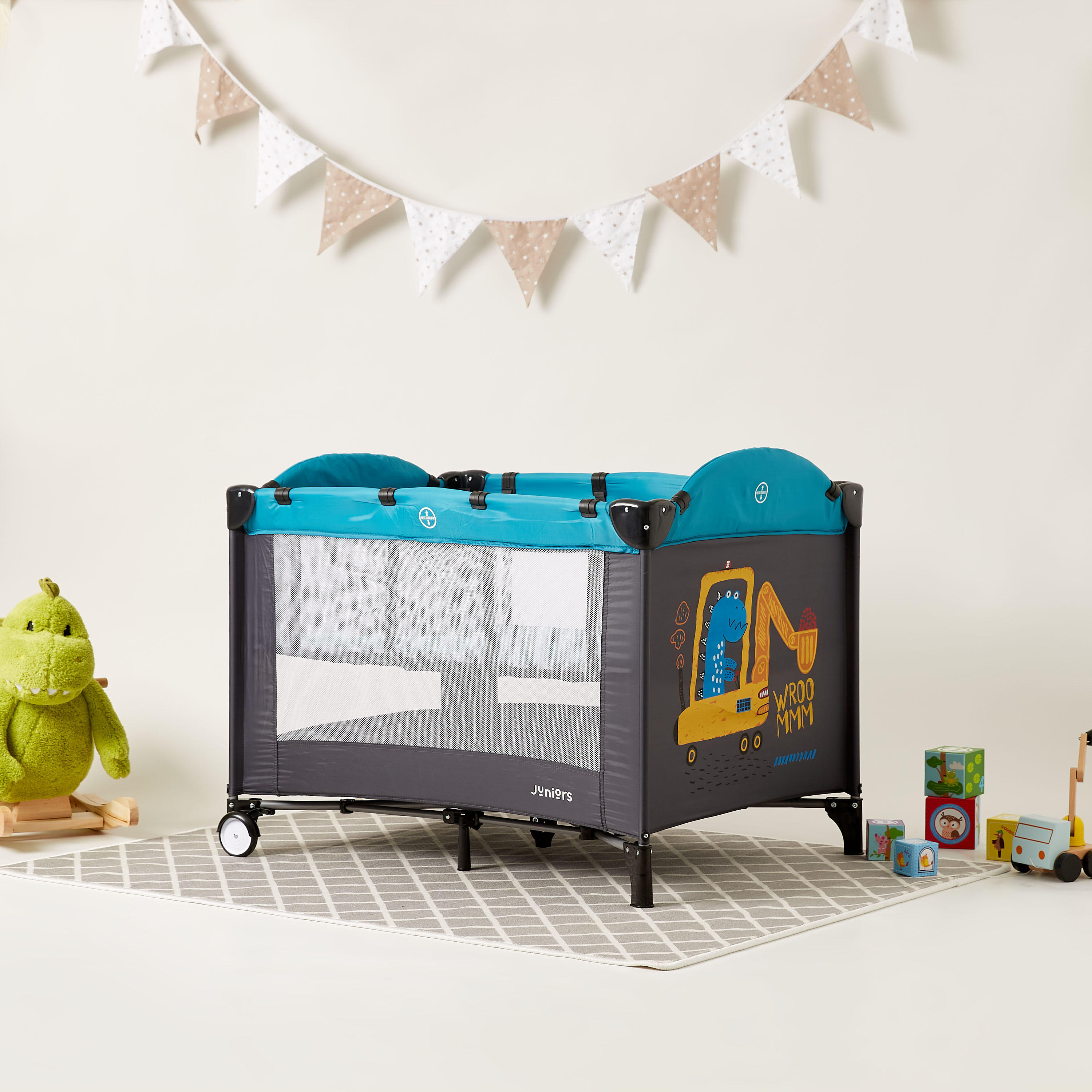 Shop Juniors Aberdeen Travel Cot with Mesh Sides Online Centrepoint Saudi