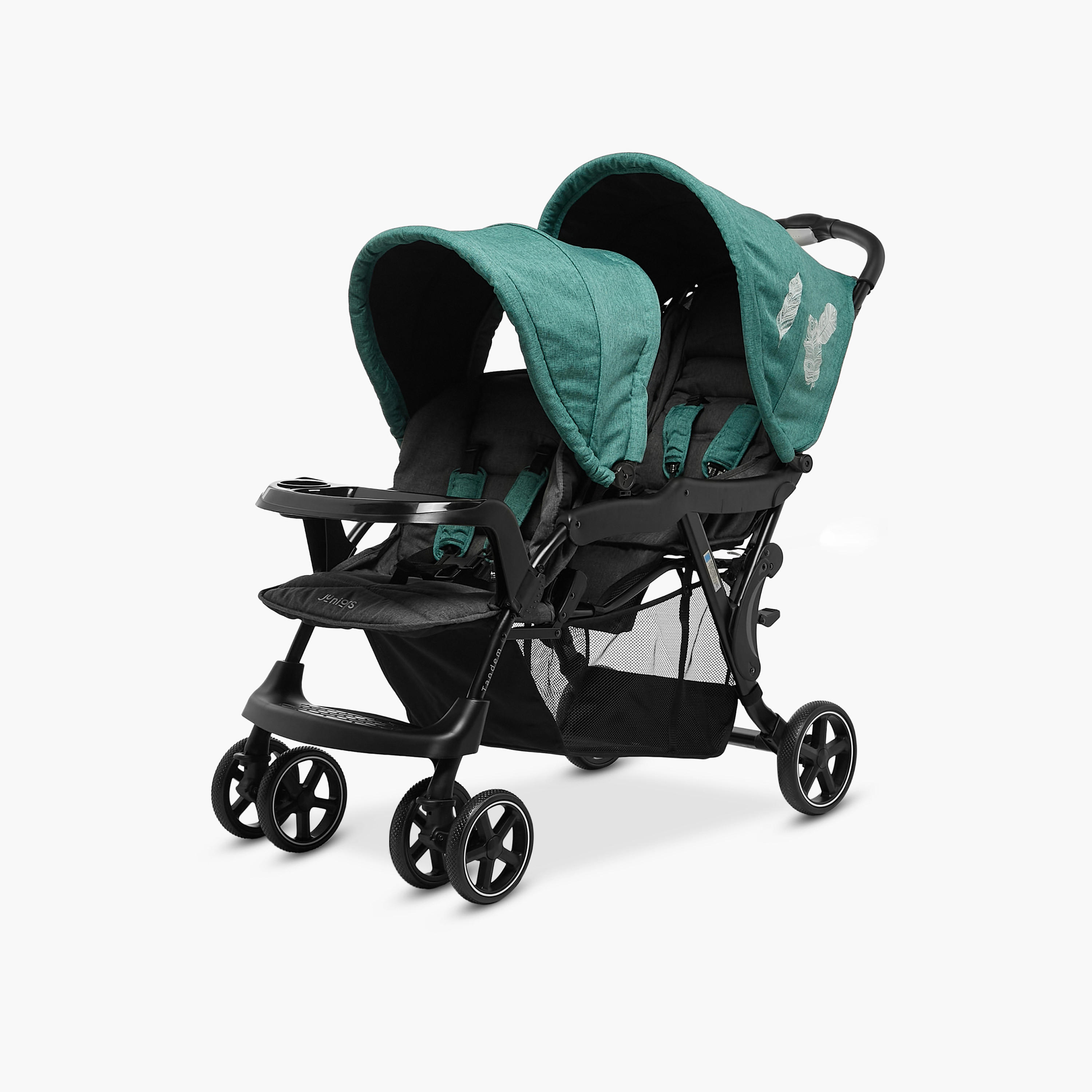 Buy Juniors Tandem Twin Stroller with Push Button Folding System, Metal ...