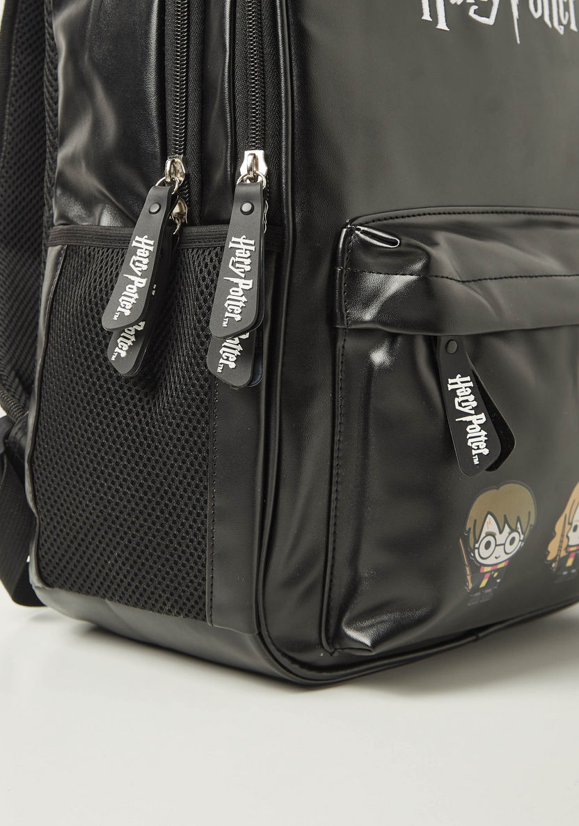 Shop Harry Potter Logo Detail Backpack with Adjustable Straps 18