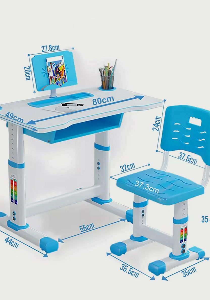 Buy Adjustable Study Table Chair, Blue Online Babyshop KSA