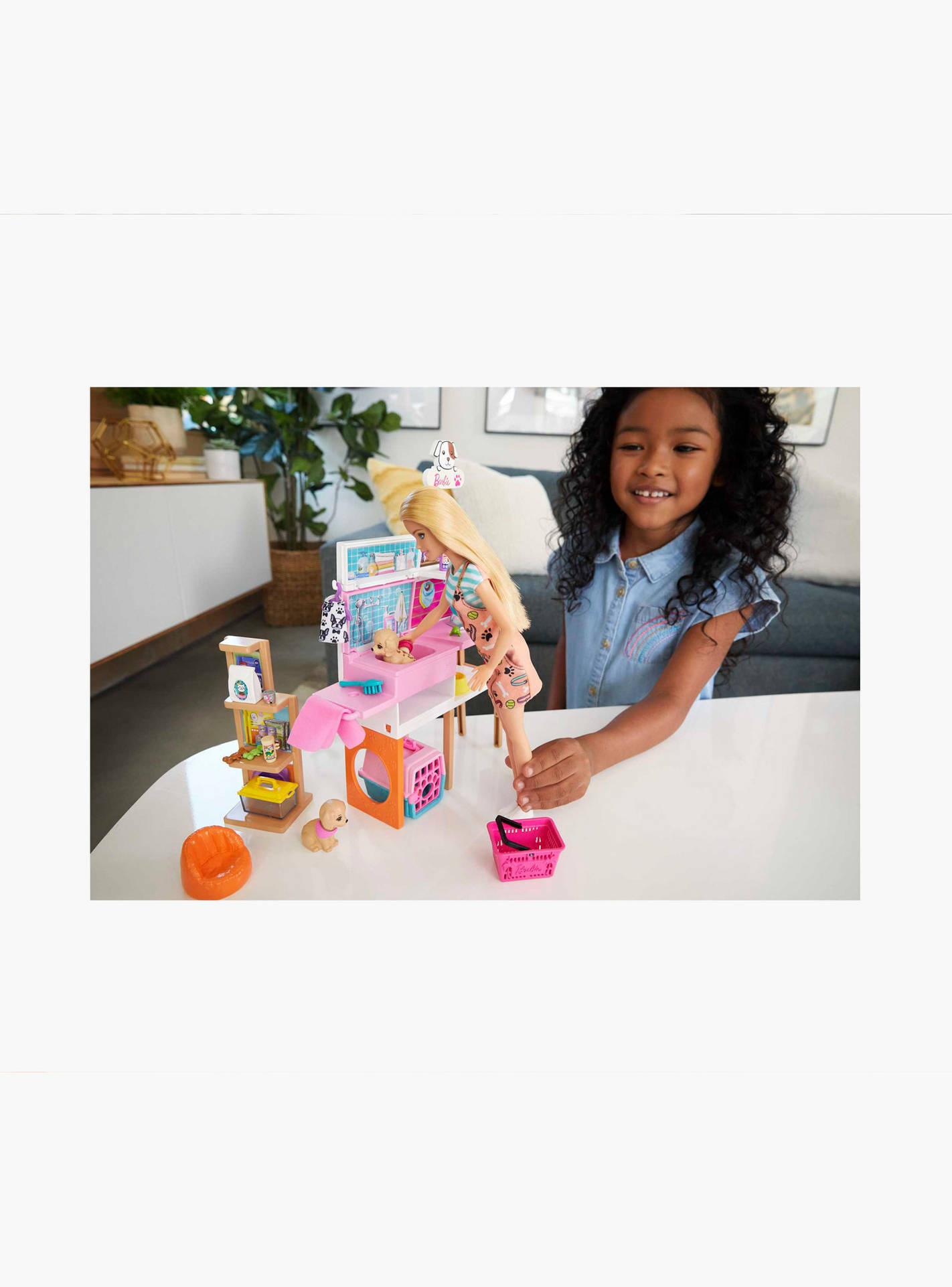 Barbie Doll and 4 Pet Boutique Playset with Color-Change Grooming Feature, Great for 3 to 7 Years-toys-dollsandplaysets-dollplaysets-image-2