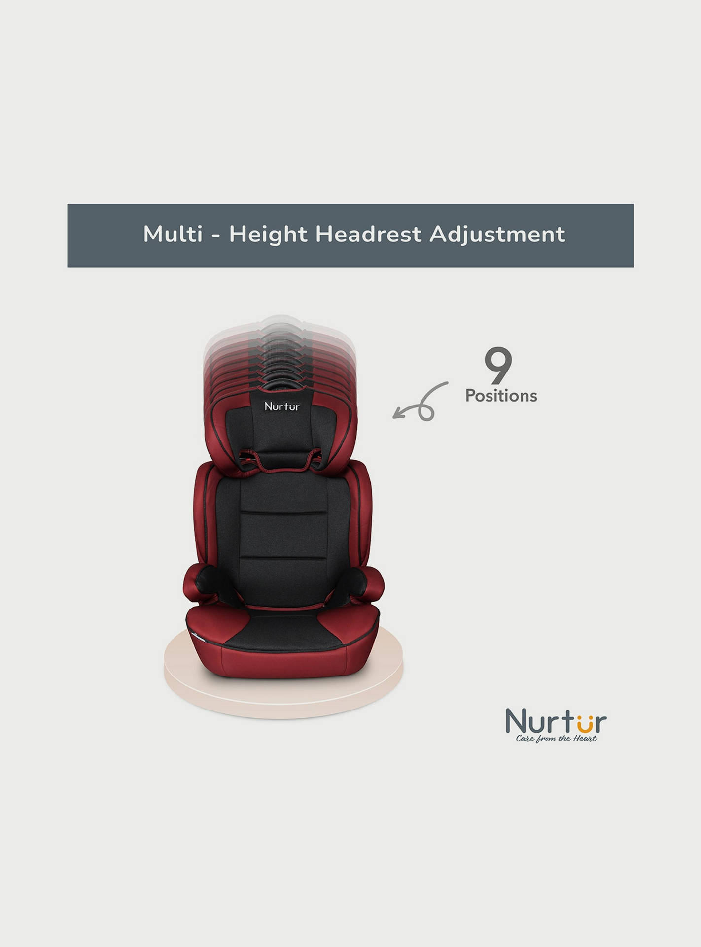 Nurtur Jupiter Toddler Car Seat with Adjustable Multi-Recline Positions and Seat Belt System-baby-gear-carseats-image-4