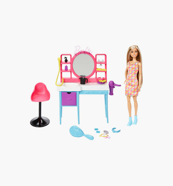 Shop Barbie Doll and Hair Salon Playset Online Centrepoint UAE