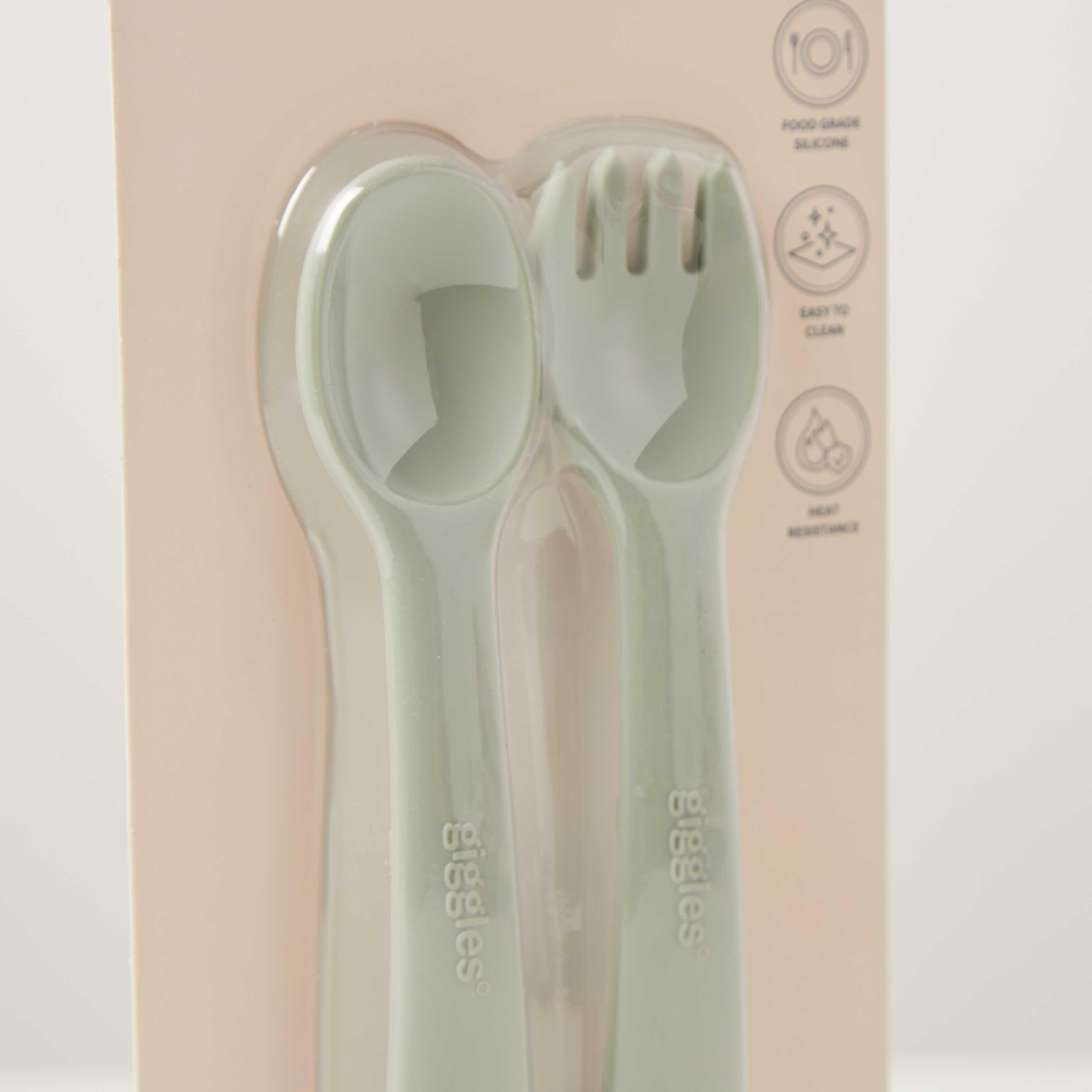 مجموعة ملعقة وشوكة سيليكون من جيجلز-baby-feeding-mealtimeessentials-image-3