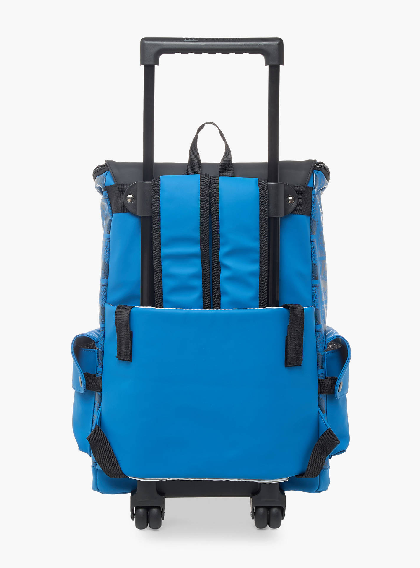 Pikaboom Fairy Tail Print Trolley Backpack with Retractable Handle and Flap Closure - 18 inches-school-bagsandbackpacks-trolleybags-image-3