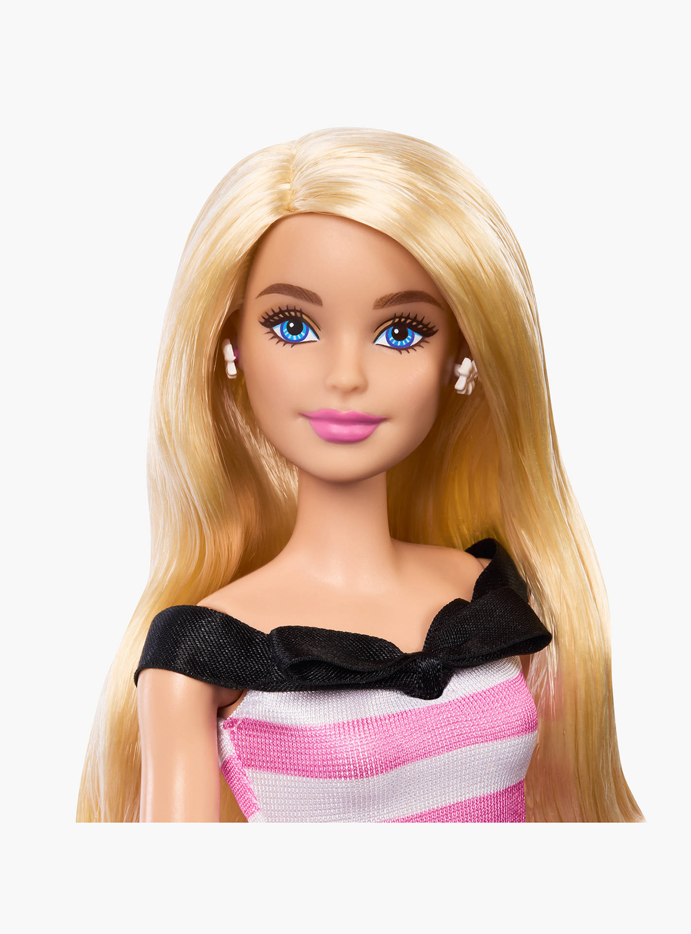 Barbie Doll and Accessories, 65th Anniversary Commemorative Doll with Blonde Hair, Striped Dress-toys-dollsandplaysets-dollplaysets-image-2