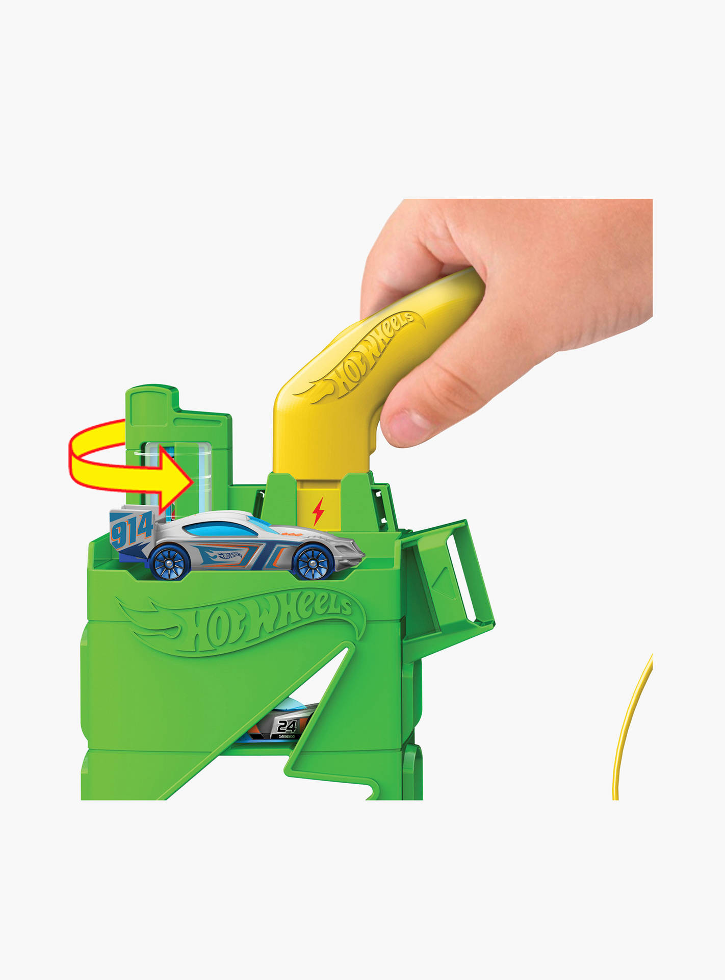 Hot Wheels City Track Set, Super Recharge Fuel Station Playset with EV Chargers & 1:64 Scale Toy Car-toys-playvehicles-vehicleplaysets-image-4