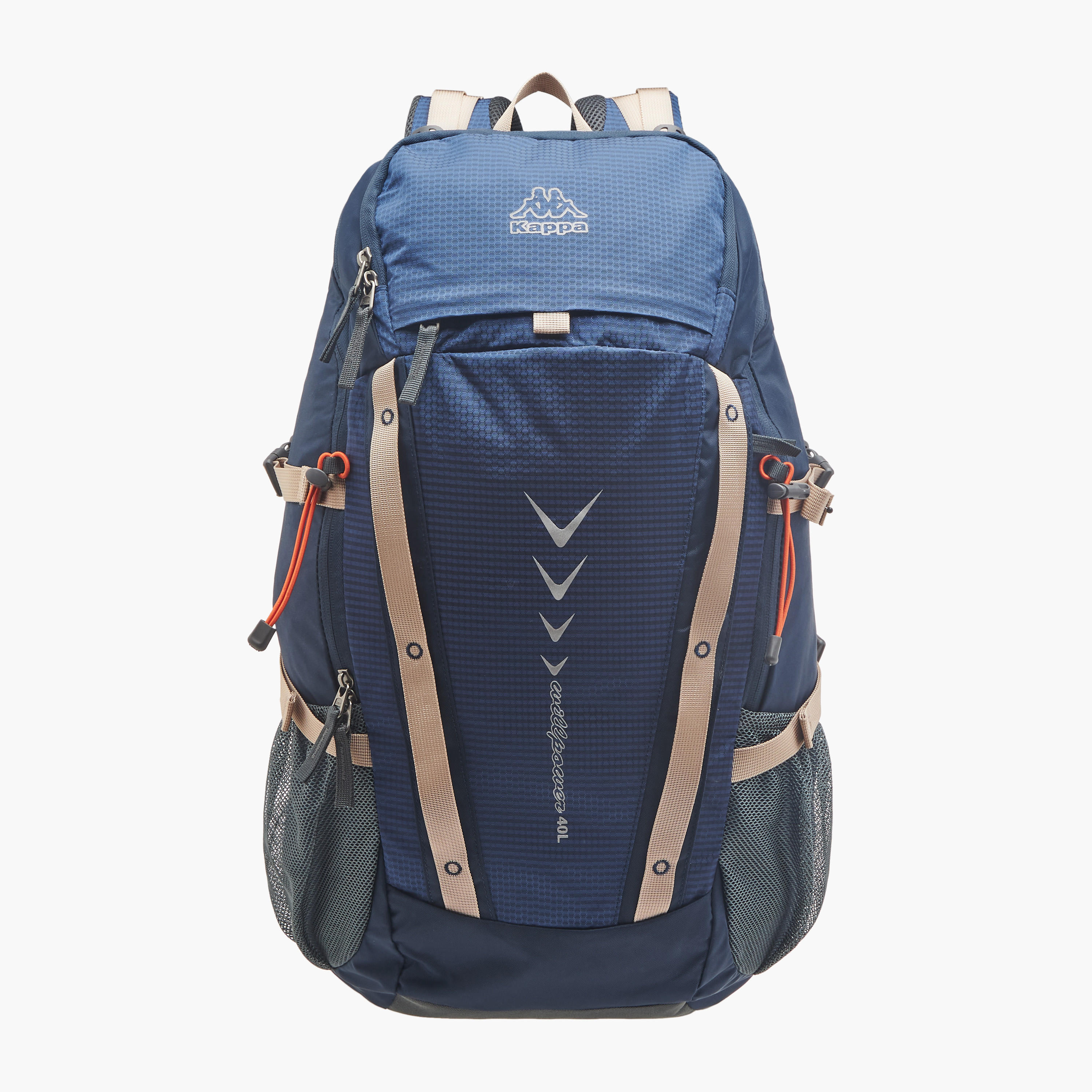 شنطة ظهر بطبعات شعار وسحاب إغلاق وحزام قابل للتعديل من كابا - 34×54×16 سم-men-bags-image-1