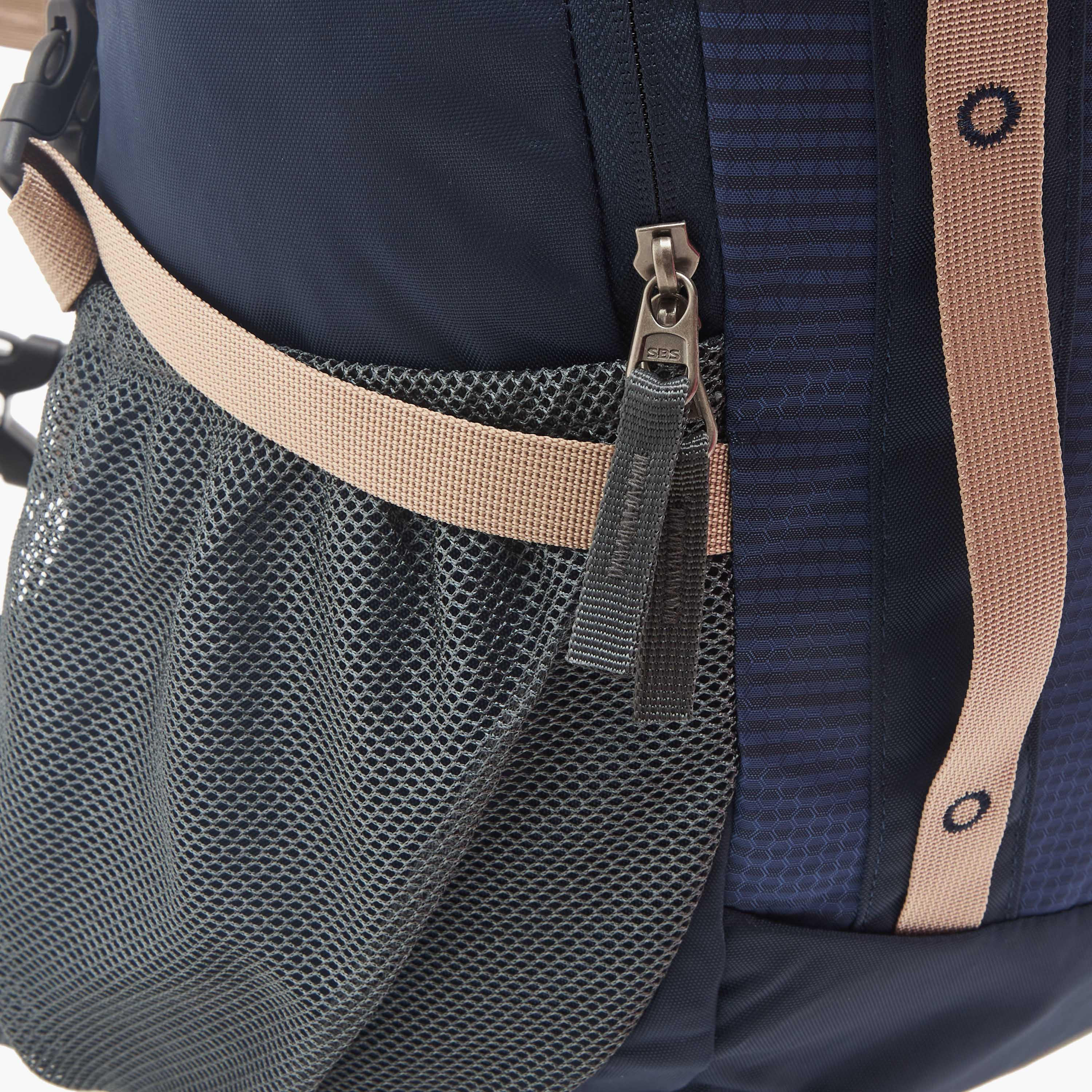 شنطة ظهر بطبعات شعار وسحاب إغلاق وحزام قابل للتعديل من كابا - 34×54×16 سم-men-bags-image-6