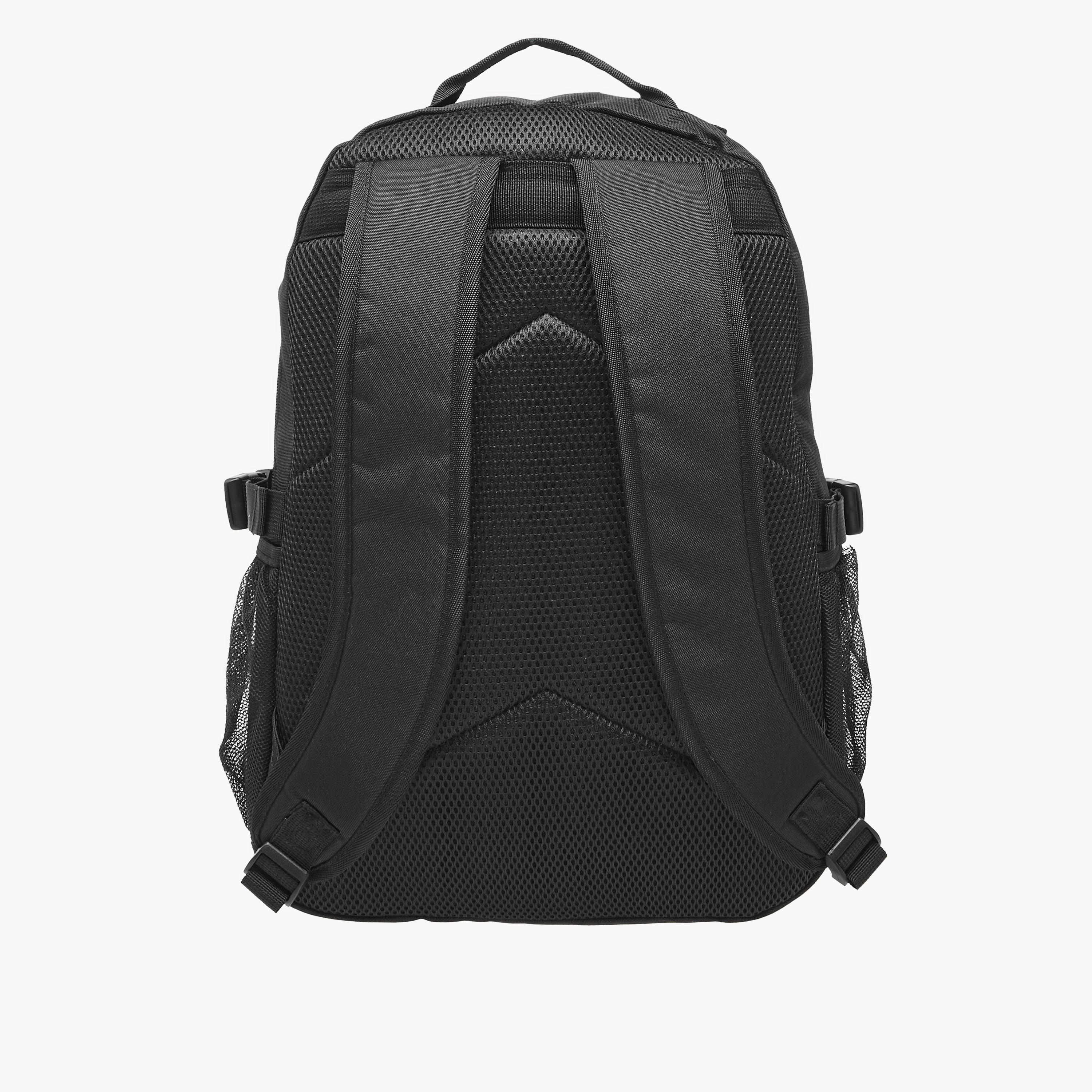 Lee Cooper Logo Applique Backpack with Adjustable Straps and Zip Closure - 14x31x46 cm-men-bags-image-3