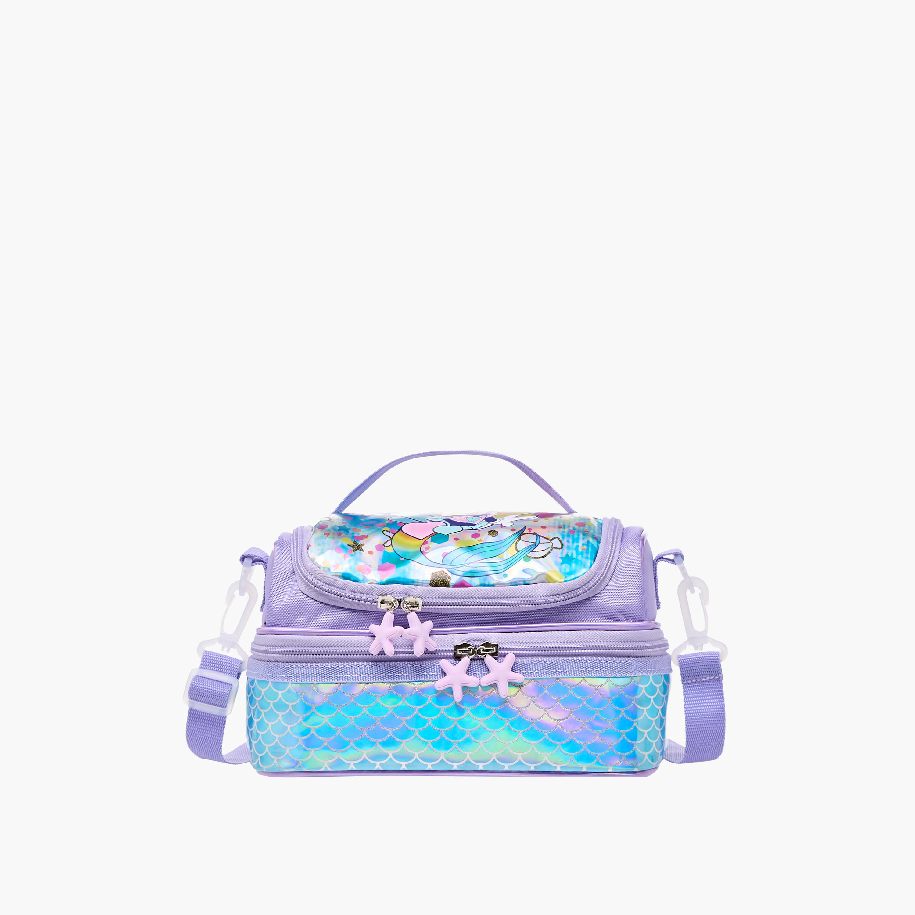 شنطة غداء بطبقة مزدوجة وطبعات ميني ماوس وحزام قابل للفصل من ديزني