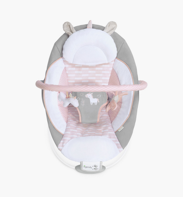 Buy Ingenuity Cradling Bouncer Flora The Unicorn Grey Online