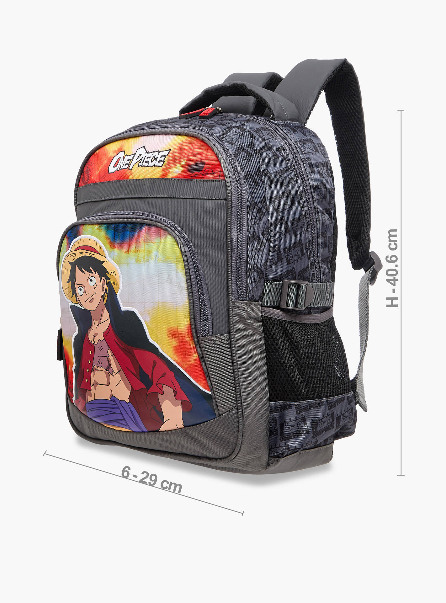 Toei Animation One Piece Print Backpack with Adjustable Straps and Zip Closure - 16 inches-school-bagsandbackpacks-backpacks-image-4
