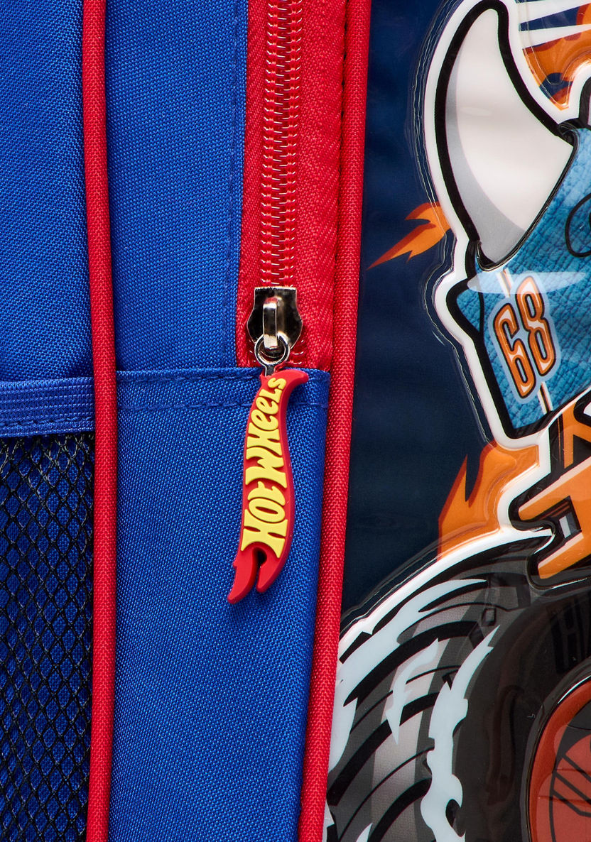 طقم شنطة ظهر ترولي 5 قطع بطبعات شاحنات وحش هوت ويلز - 16 بوصة-school-bagsandbackpacks-trolleybags-image-13