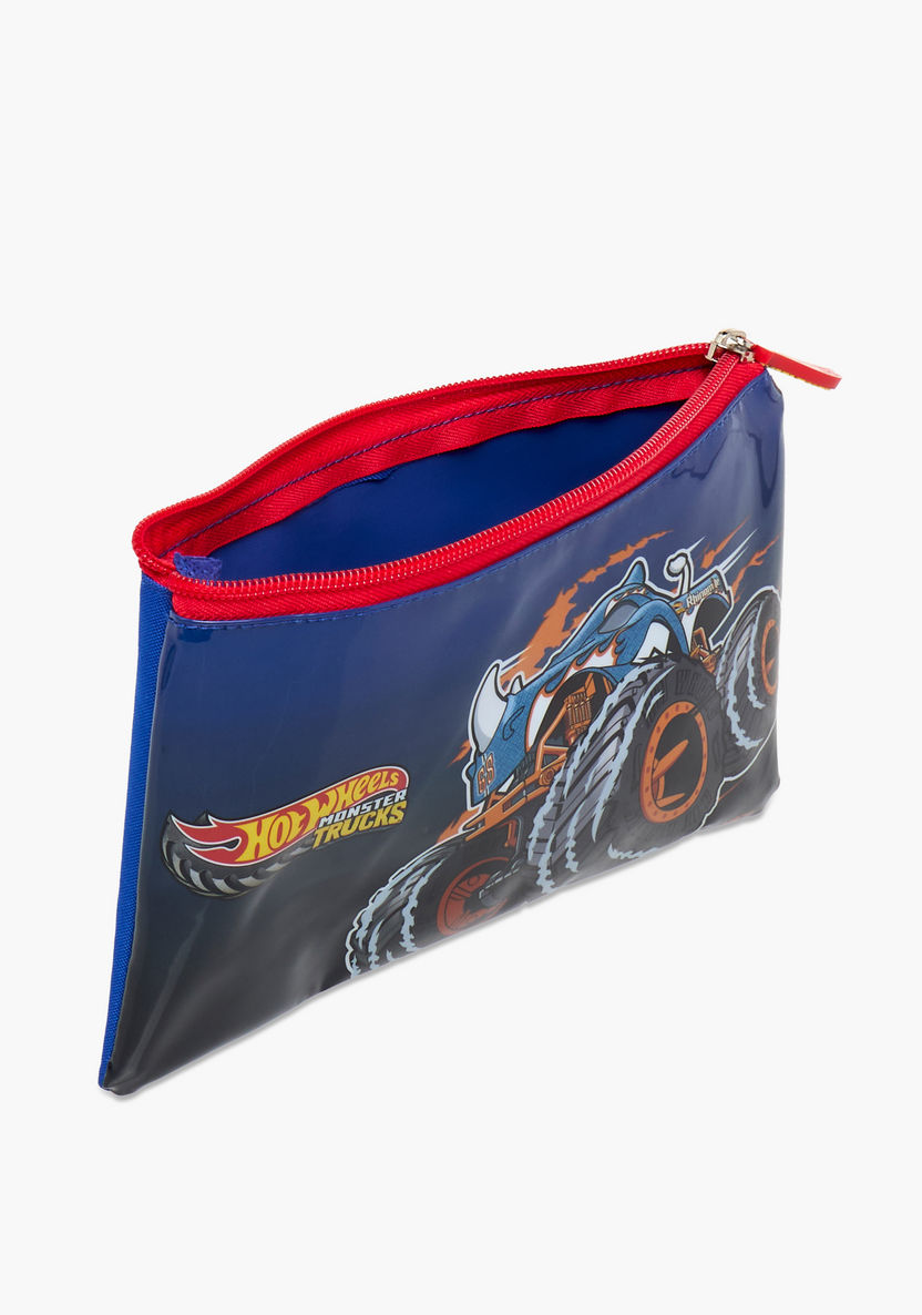 طقم شنطة ظهر ترولي 5 قطع بطبعات شاحنات وحش هوت ويلز - 16 بوصة-school-bagsandbackpacks-trolleybags-image-23