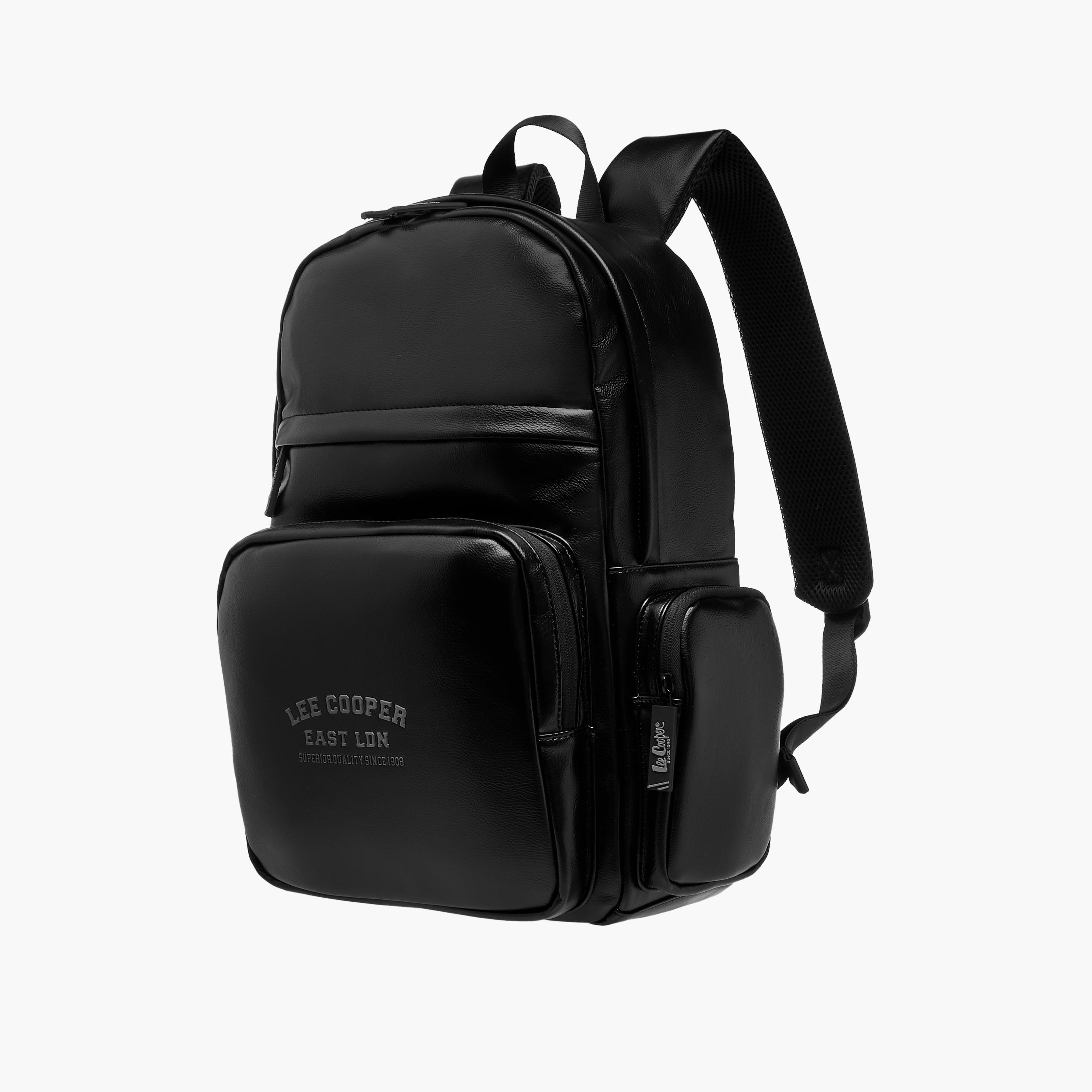 شنطة ظهر بزينة شعار وحمالات قابلة للتعديل وسحاب إغلاق من لي كوبر - 32x45 سم-men-bags-image-2