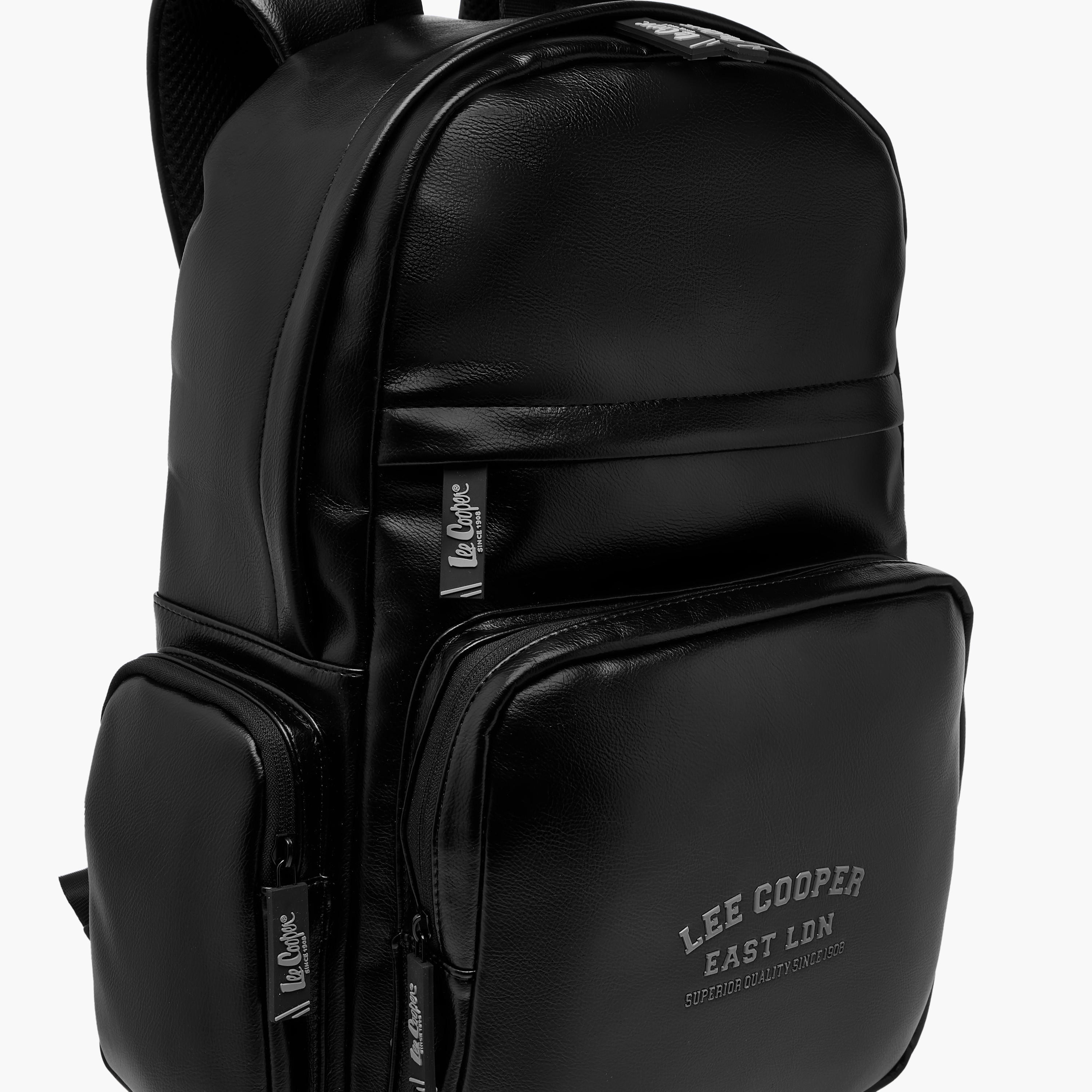 شنطة ظهر بزينة شعار وحمالات قابلة للتعديل وسحاب إغلاق من لي كوبر - 32x45 سم-men-bags-image-4