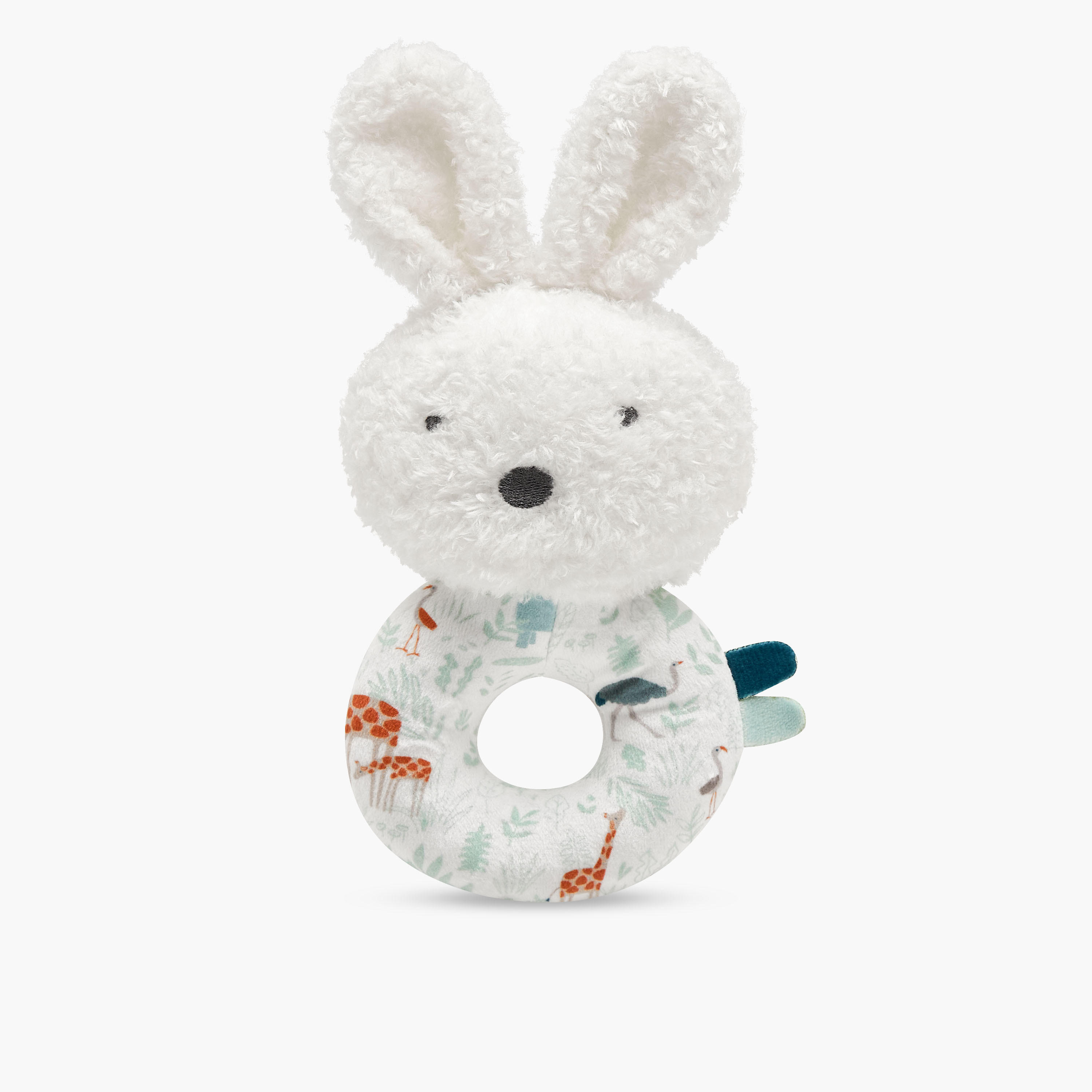 Buy Juniors Plush Rabbit Rattle Teether Online | Babyshop UAE