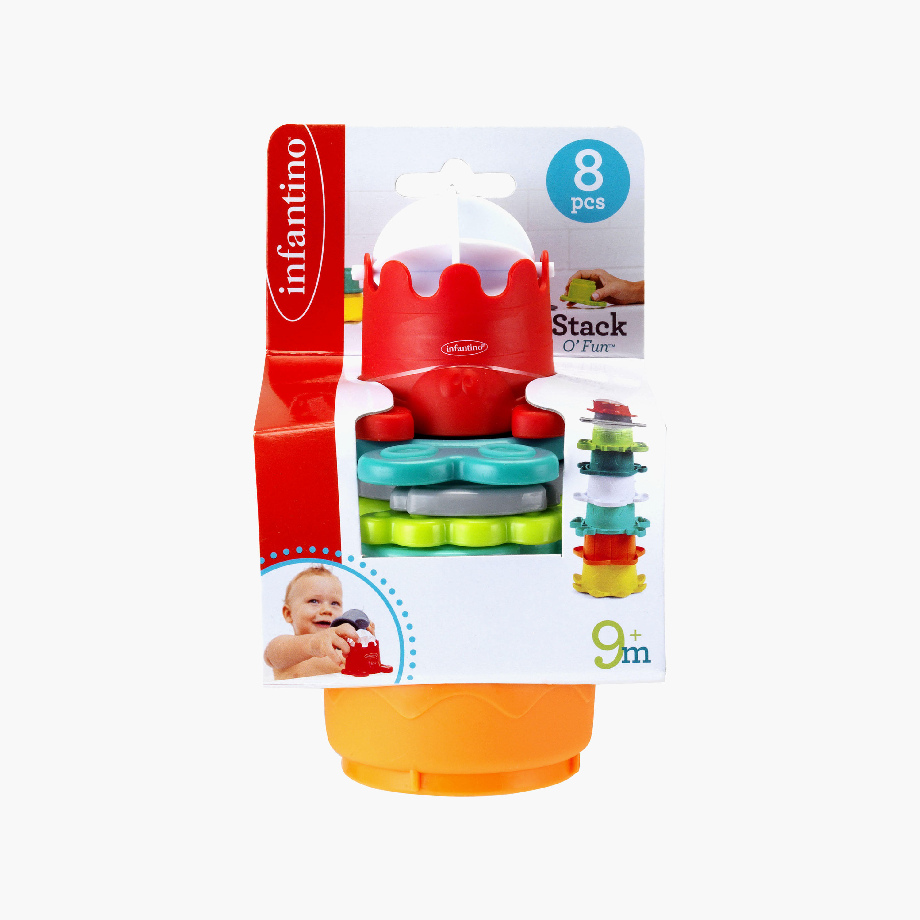 لعبة استحمام ستاك أو فان للتكديس مكونة من 8 قطع من إنفانتينو-toys-babyandtoddlertoys-bathtoys-image-11