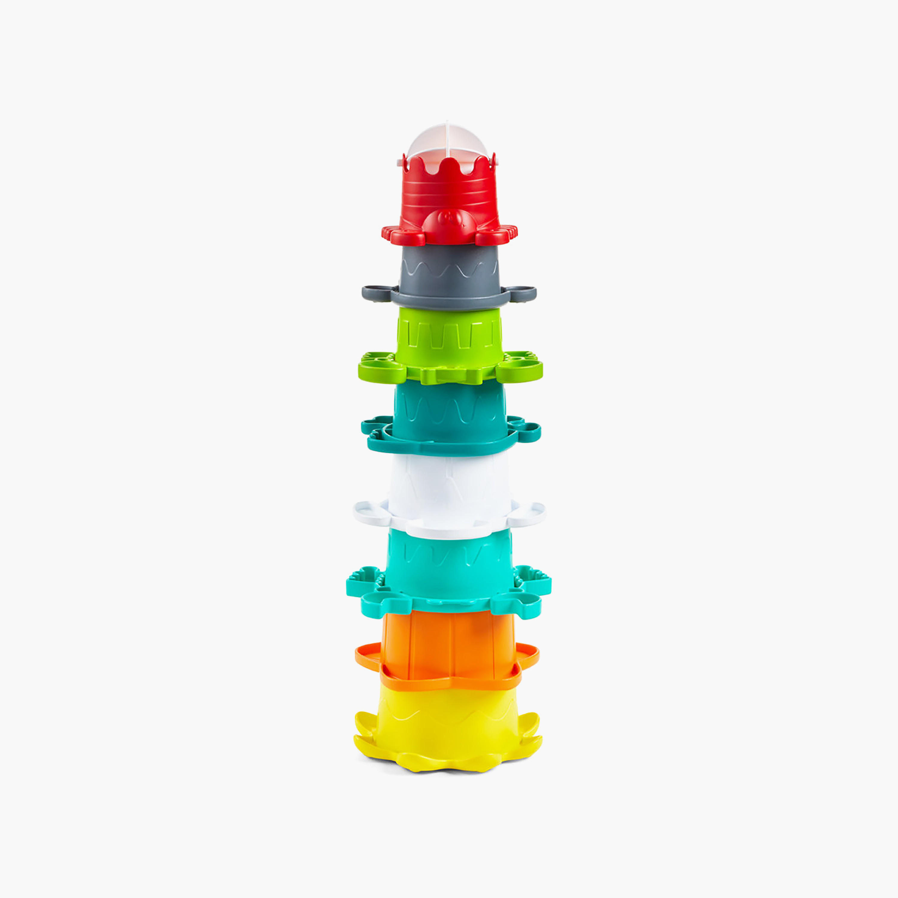 لعبة استحمام ستاك أو فان للتكديس مكونة من 8 قطع من إنفانتينو-toys-babyandtoddlertoys-bathtoys-image-6