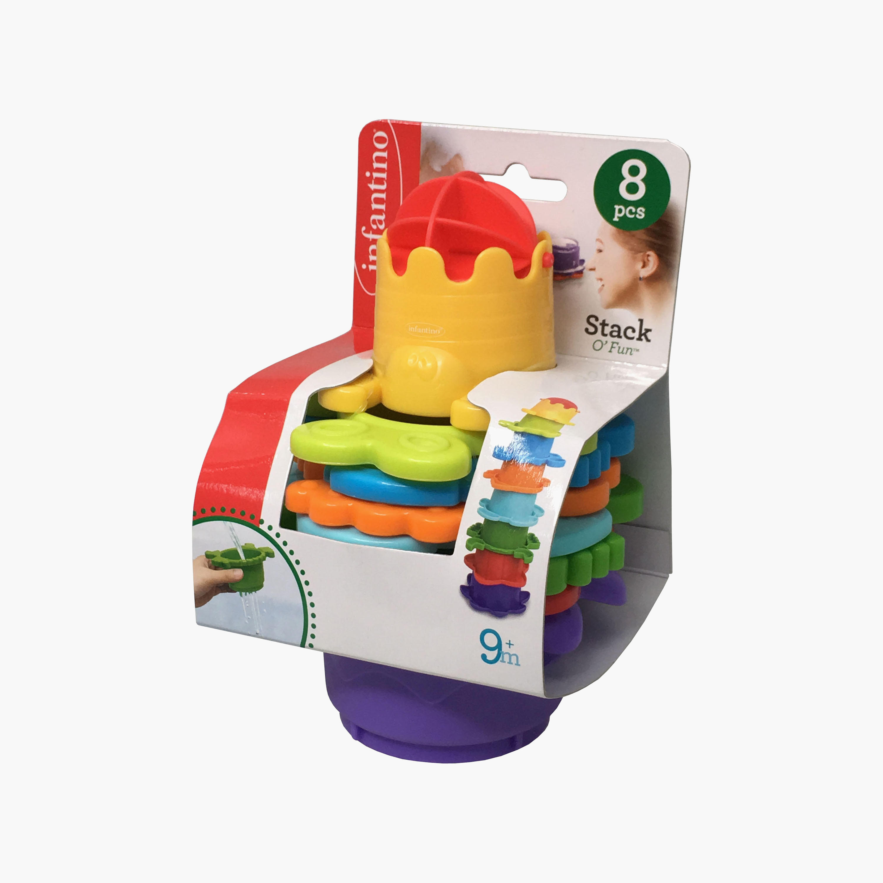 لعبة استحمام ستاك أو فان للتكديس مكونة من 8 قطع من إنفانتينو-toys-babyandtoddlertoys-bathtoys-image-7