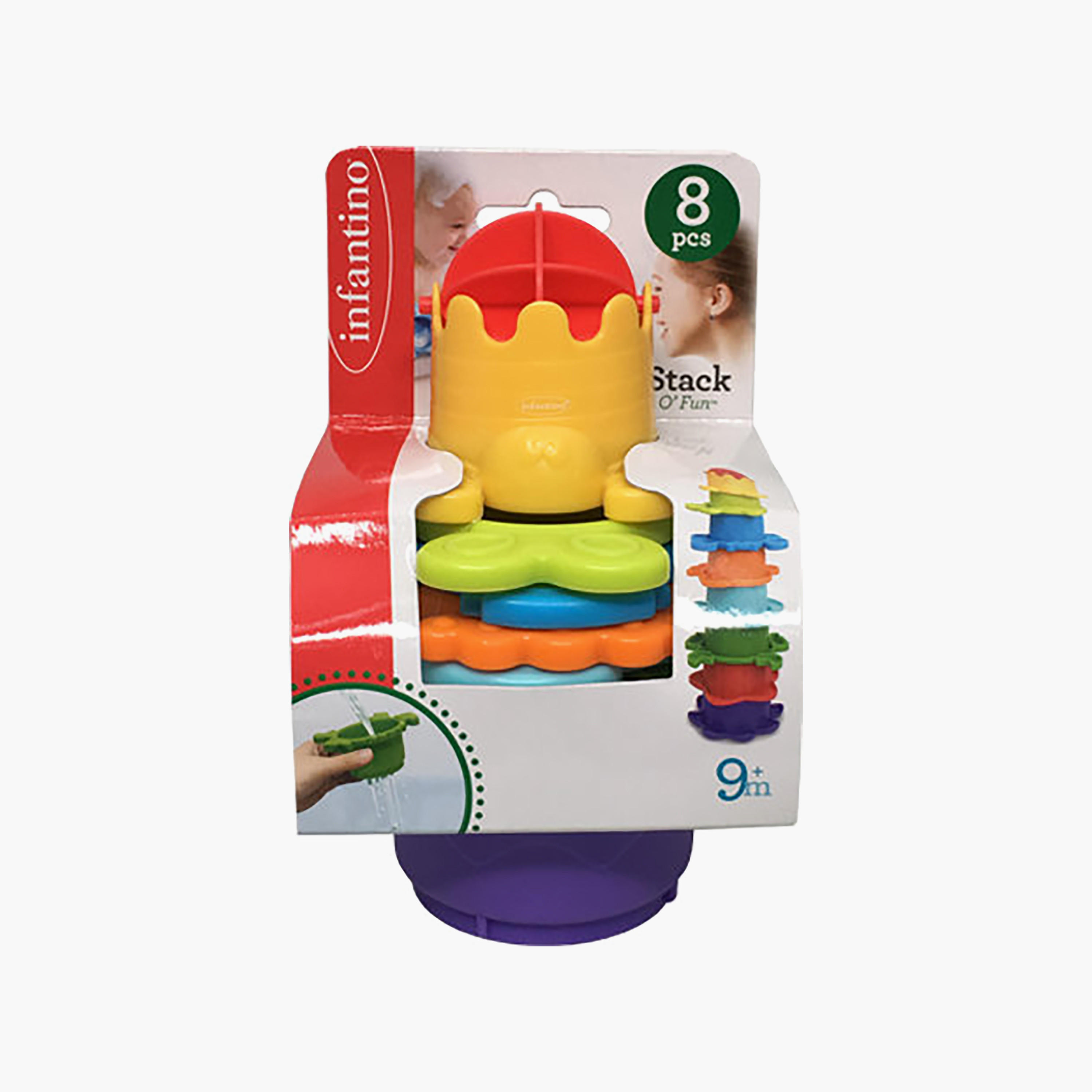 لعبة استحمام ستاك أو فان للتكديس مكونة من 8 قطع من إنفانتينو-toys-babyandtoddlertoys-bathtoys-image-8