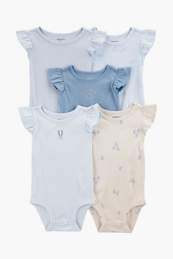 Buy Carter's 5-Piece Floral Printed Cap Sleeves Bodysuits Online