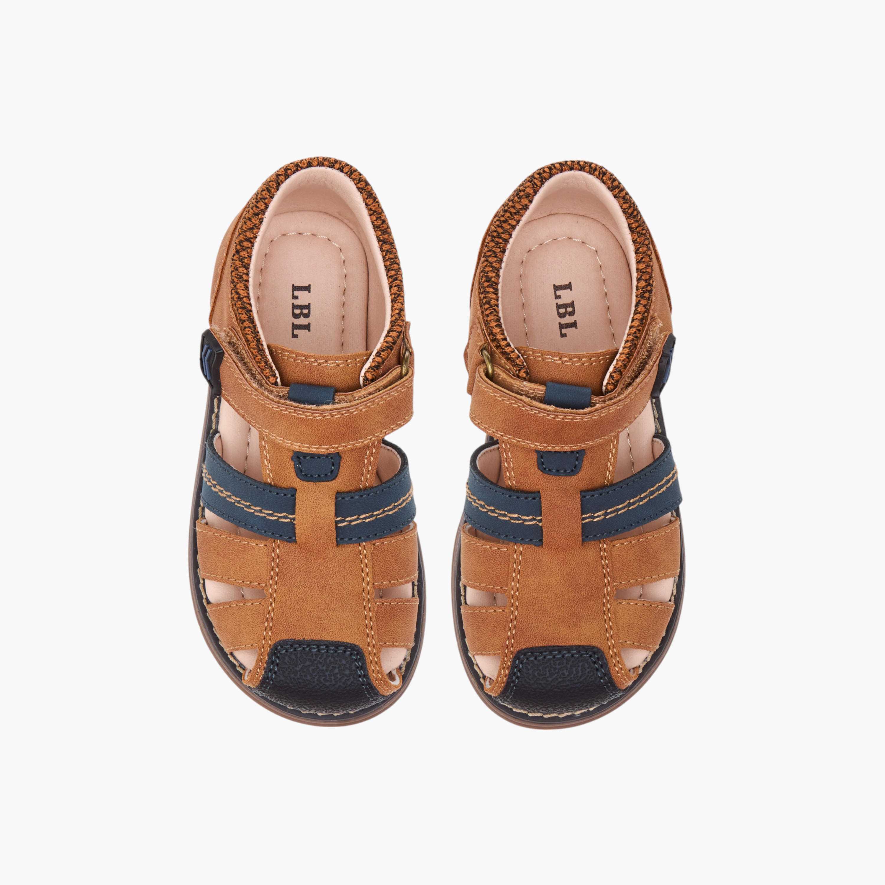 صندل بأحزمة وشريط إغلاق لاصق من إل بي إل من شو إكسبريس-boys-shoes-sandals-image-1