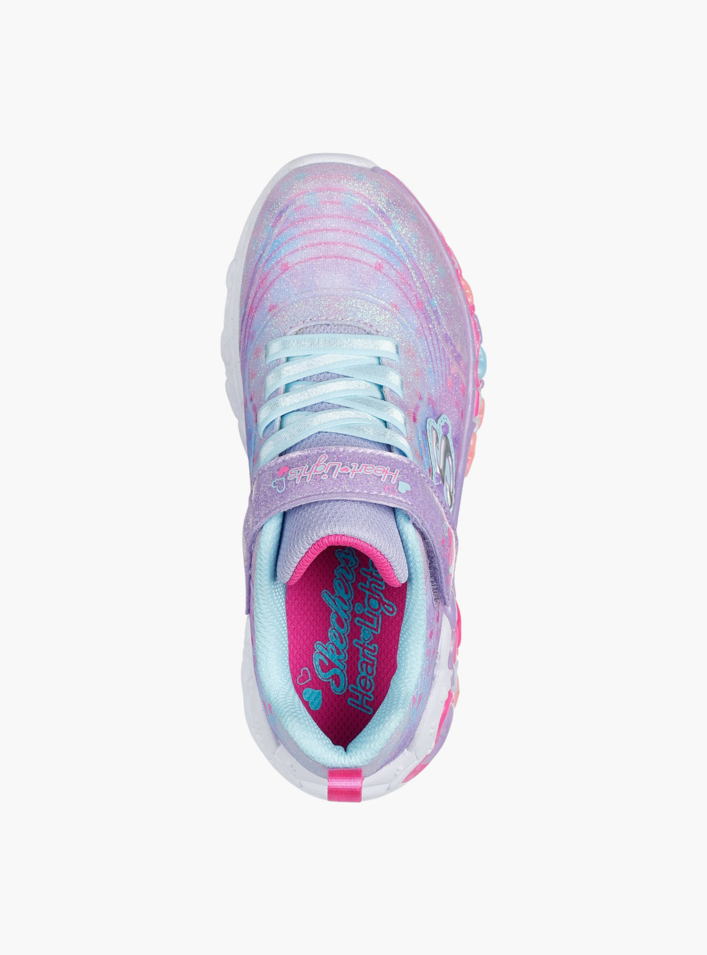 Skechers Girls' ETERNAL HEART LIGHTS Sneakers with Hook and Loop Closure - 302696L-LVMT-girls-shoes-sports-image-5