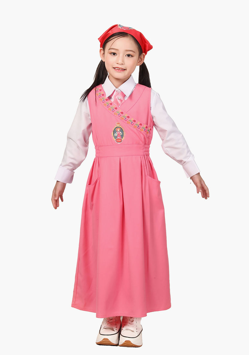 Buy My School Primary School Sleeveless Uniform Dress with Tie - Pink Online | Babyshop KSA Buy My School Primary School Sleeveless Uniform Dress with Tie - Pink Online | Babyshop KSA