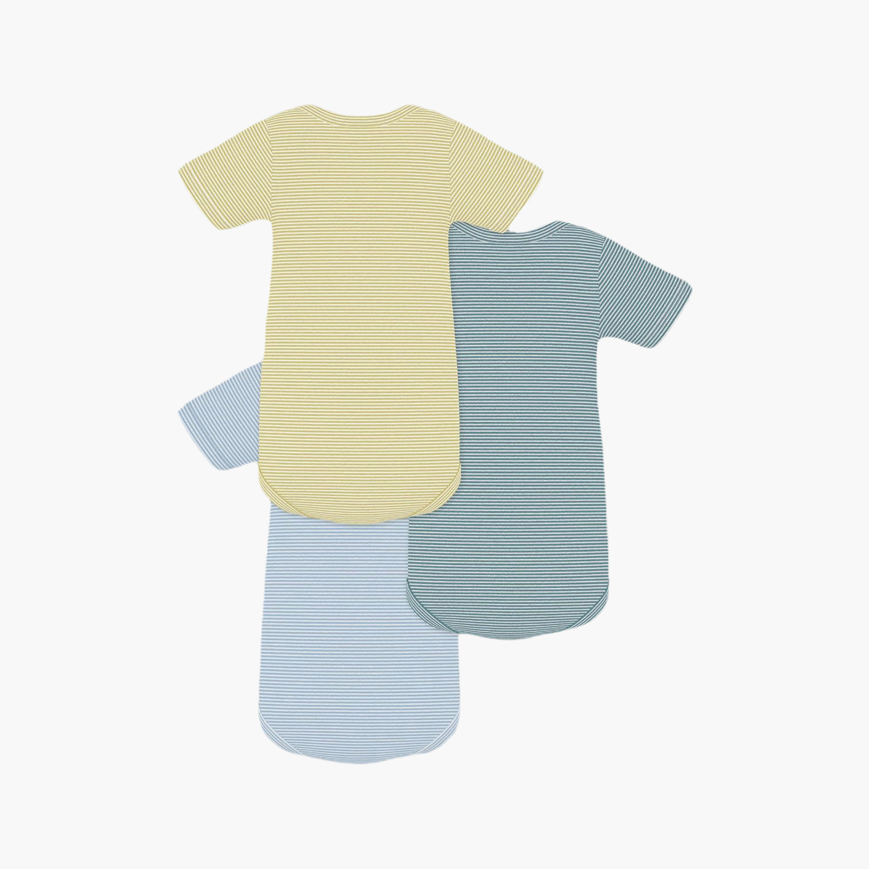 Petit Bateau 3-Piece Short Sleeves Striped Bodysuit Set-baby-boys-clothing-bodysuits-image-2