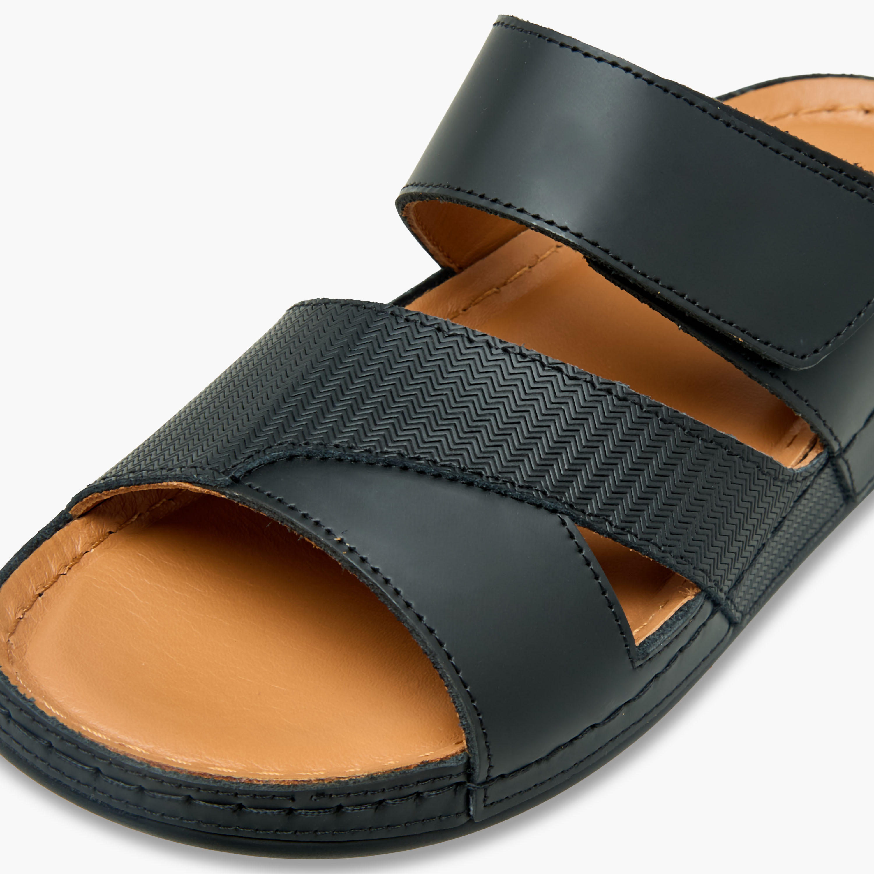 Al Waha Boys Textured Arabic Sandals-boys-shoes-sandals-image-4