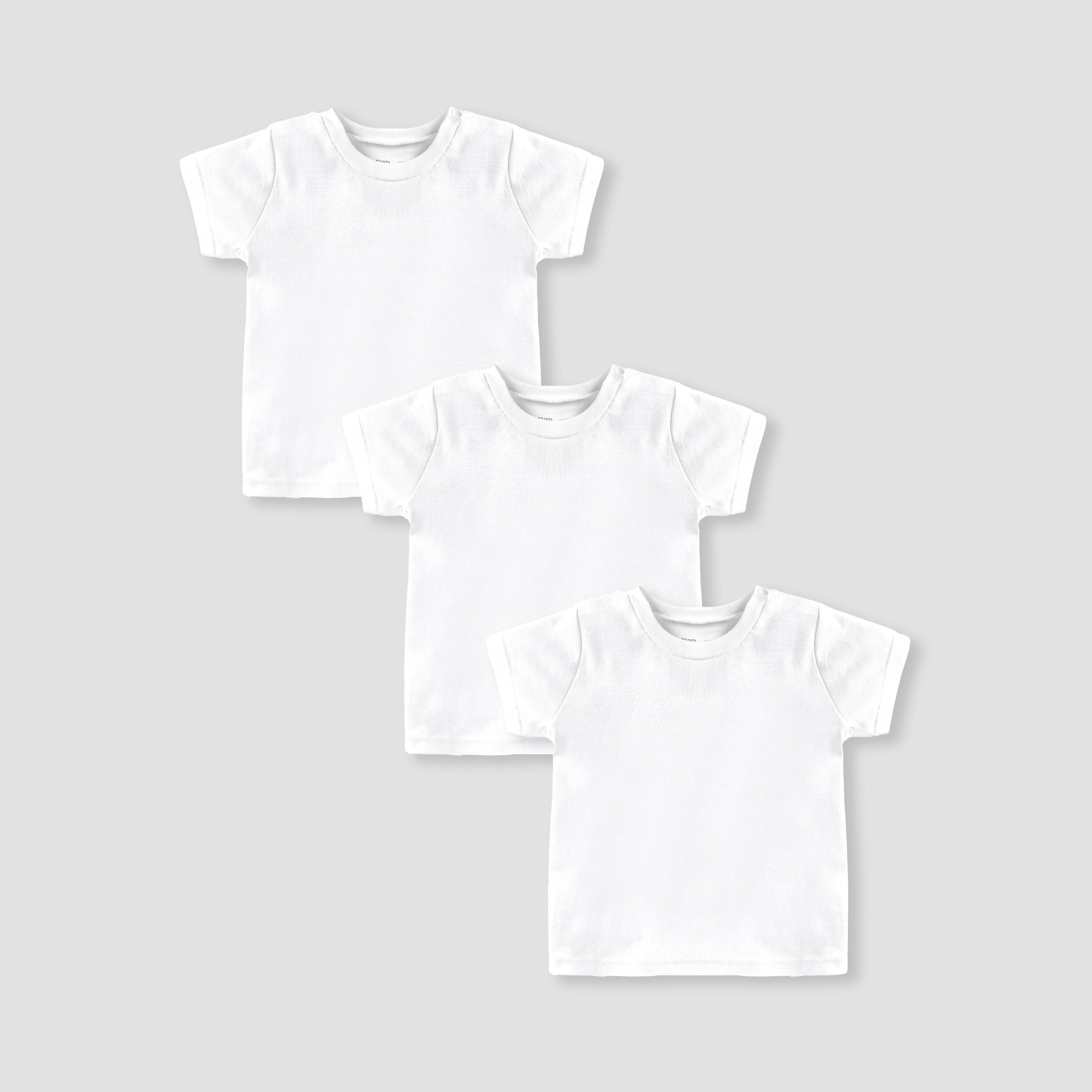 Love Earth Solid Organic T-shirt with Short Sleeves - Set of 3