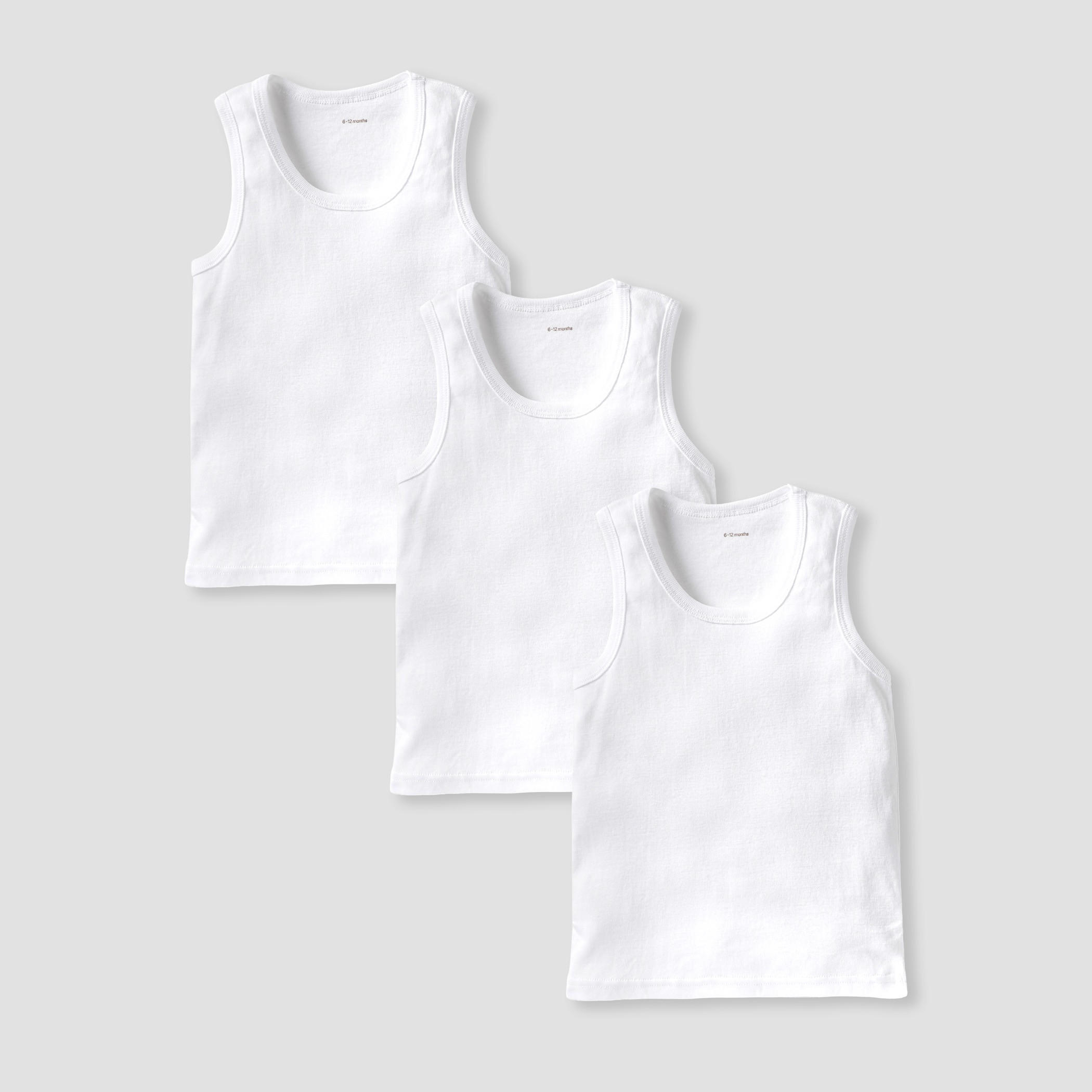 Love Earth Solid Organic Vest - Set of 3