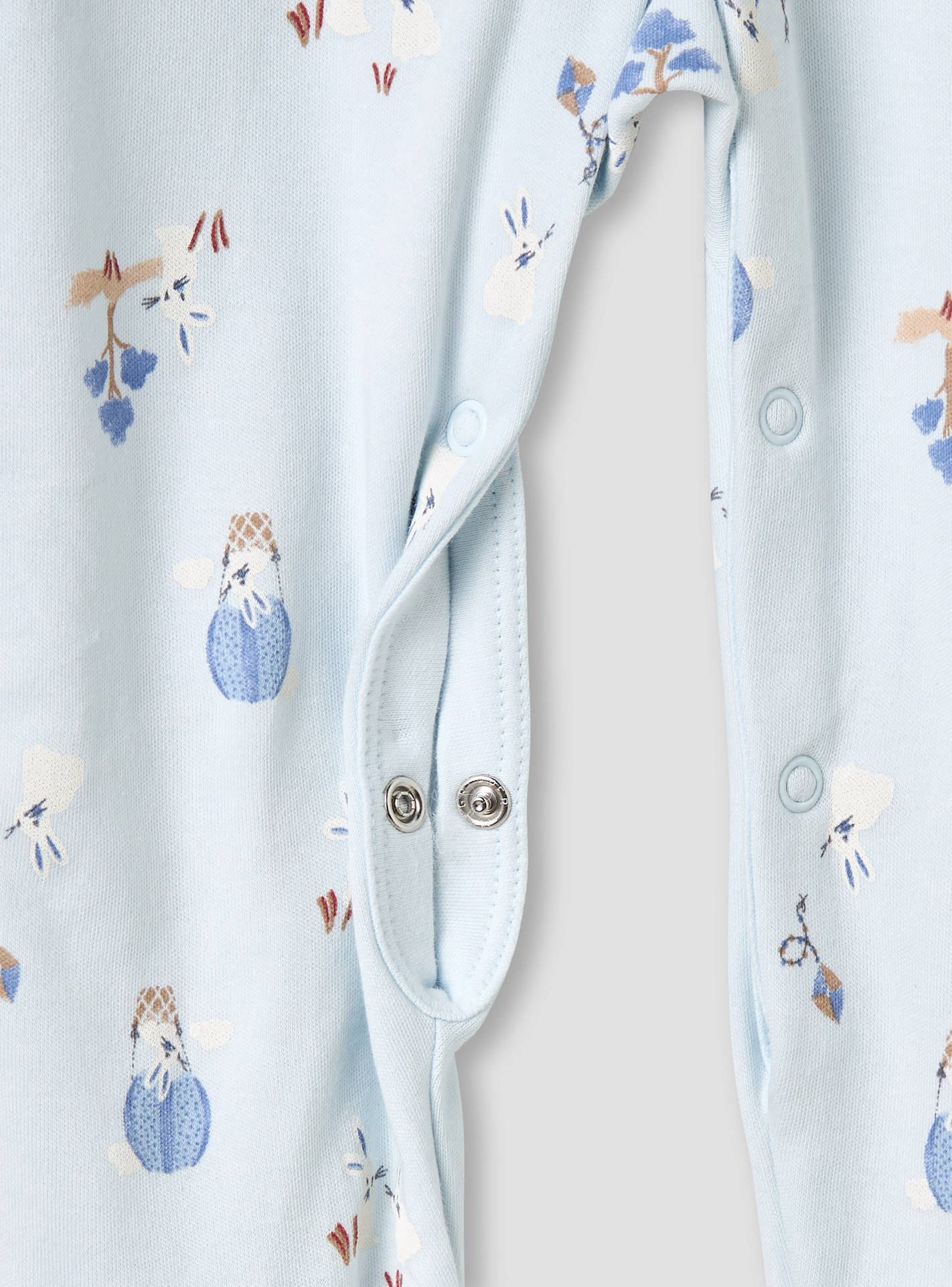 Juniors Round Neck Sleepsuit with Snap Button Closure - Cotton - Long Sleeves - Set of 3-baby-boys-clothing-nightwear-sleepsuits-image-6