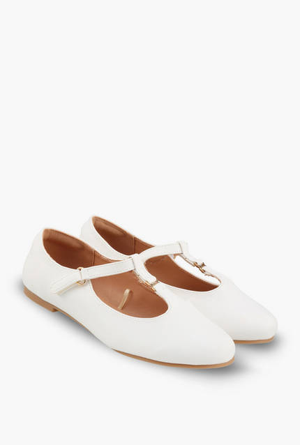 Little Missy Girls Metallic Accent Mary Jane Shoes-girls-shoes-ballerinas-image-1