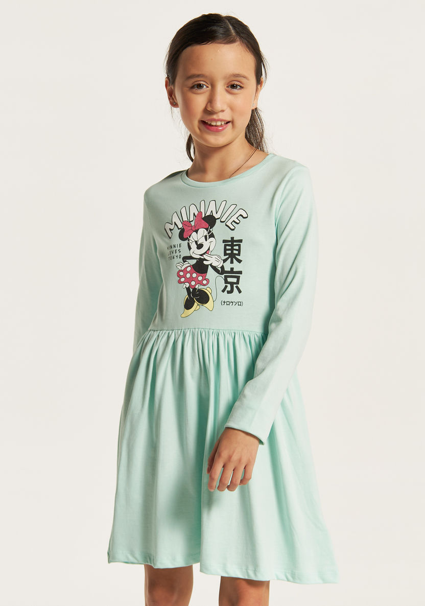 Buy Disney Minnie Mouse Print Dress with Long Sleeves Online | Babyshop KSA Buy Disney Minnie Mouse Print Dress with Long Sleeves Online | Babyshop KSA