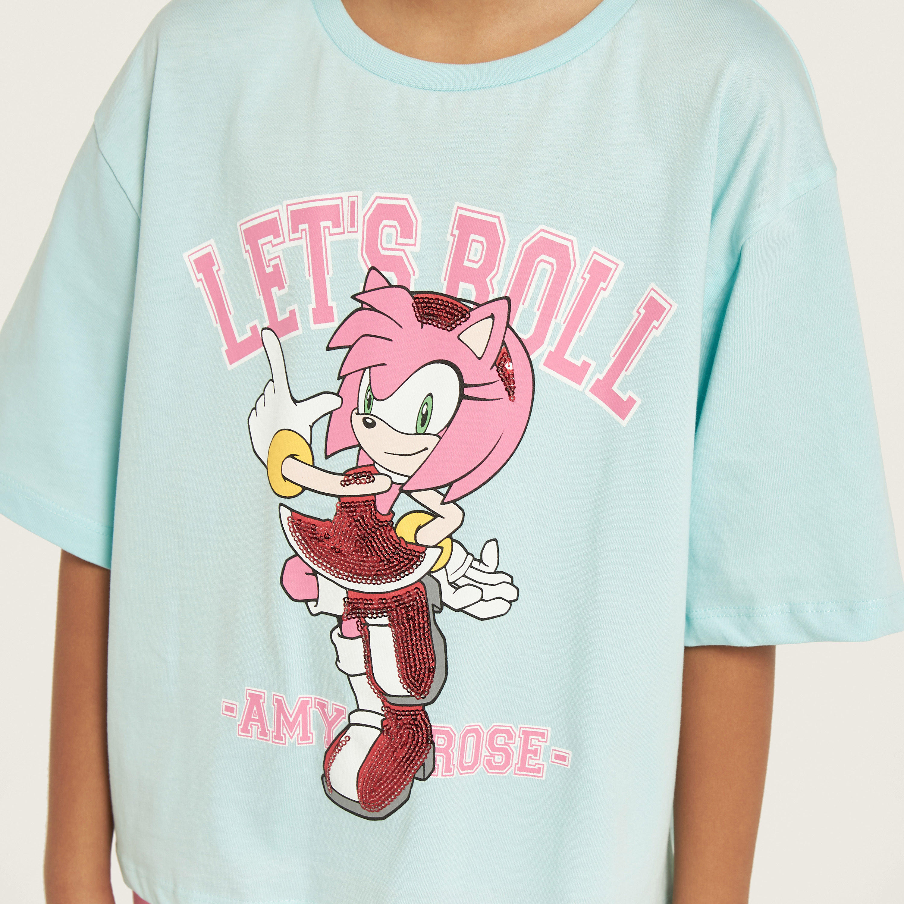 Buy SEGA Amy Rose Print Crew Neck T-shirt Online | Babyshop KSA