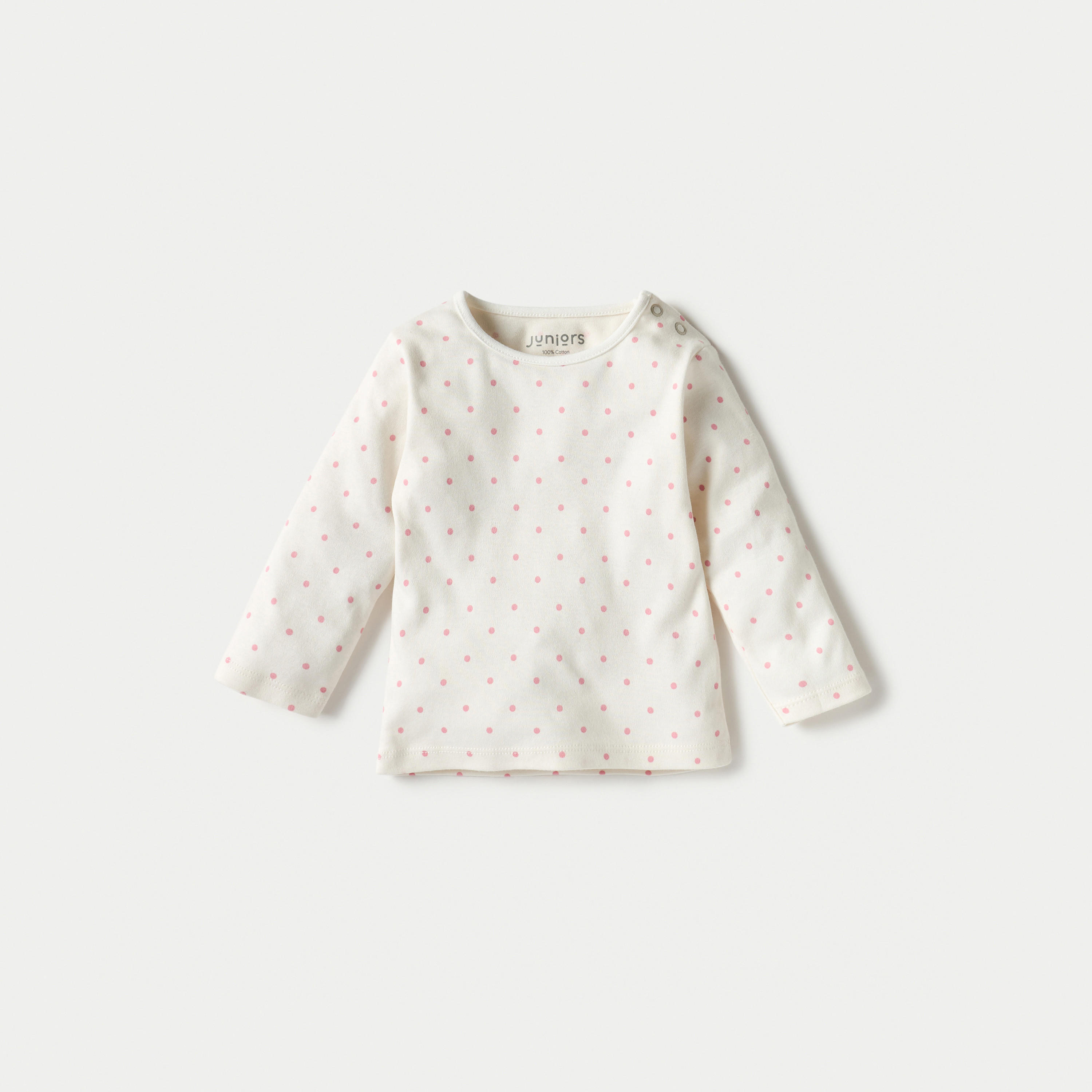 طقم بنطلون بيجاما وتيشيرت بأكمام طويلة وطبعات منقطة من جونيورز-baby-girls-clothing-nightwear-pyjamasets-image-2
