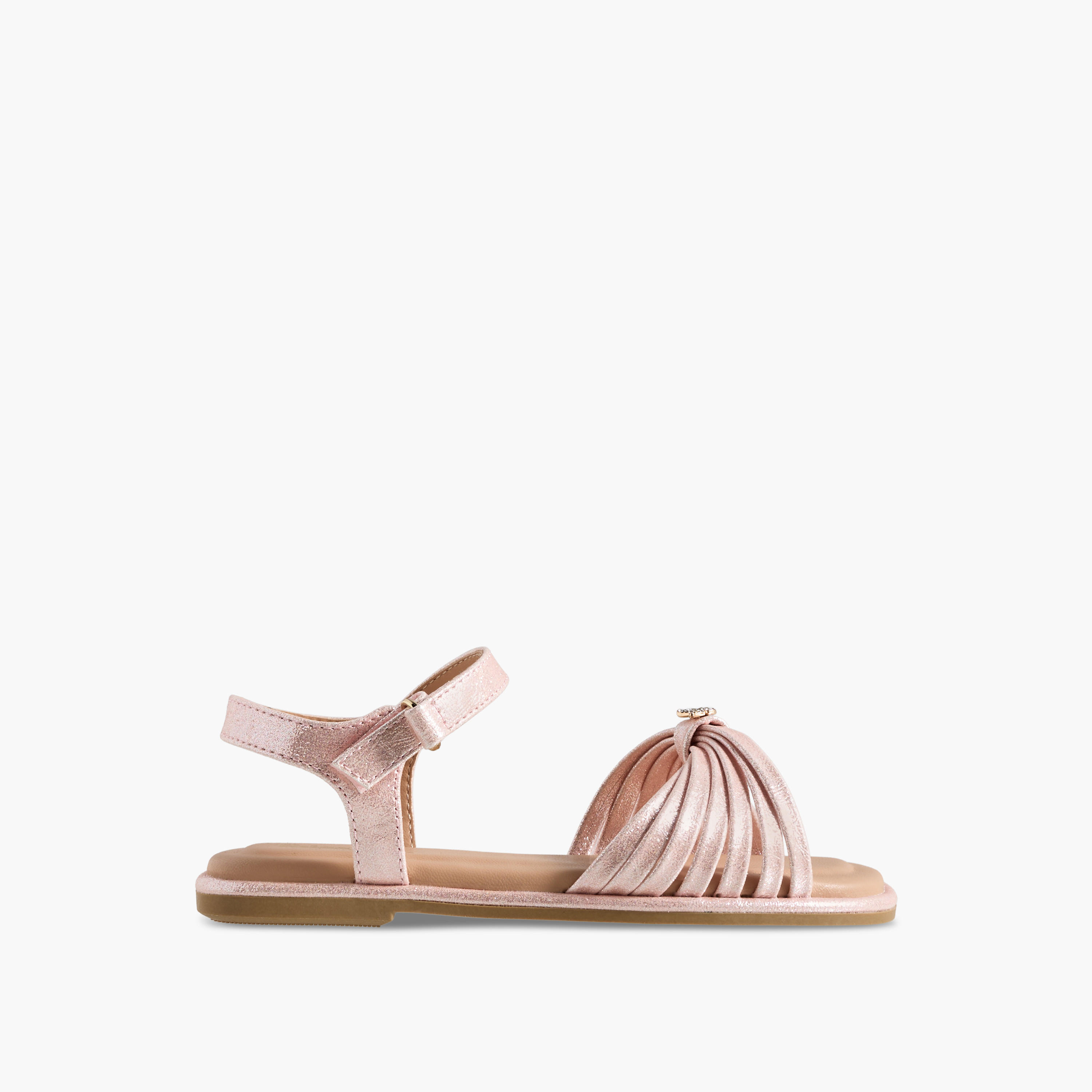 صندل مسطح بفراشة مزينة للبنات من ليتل ميسي-girls-shoes-sandals-image-2