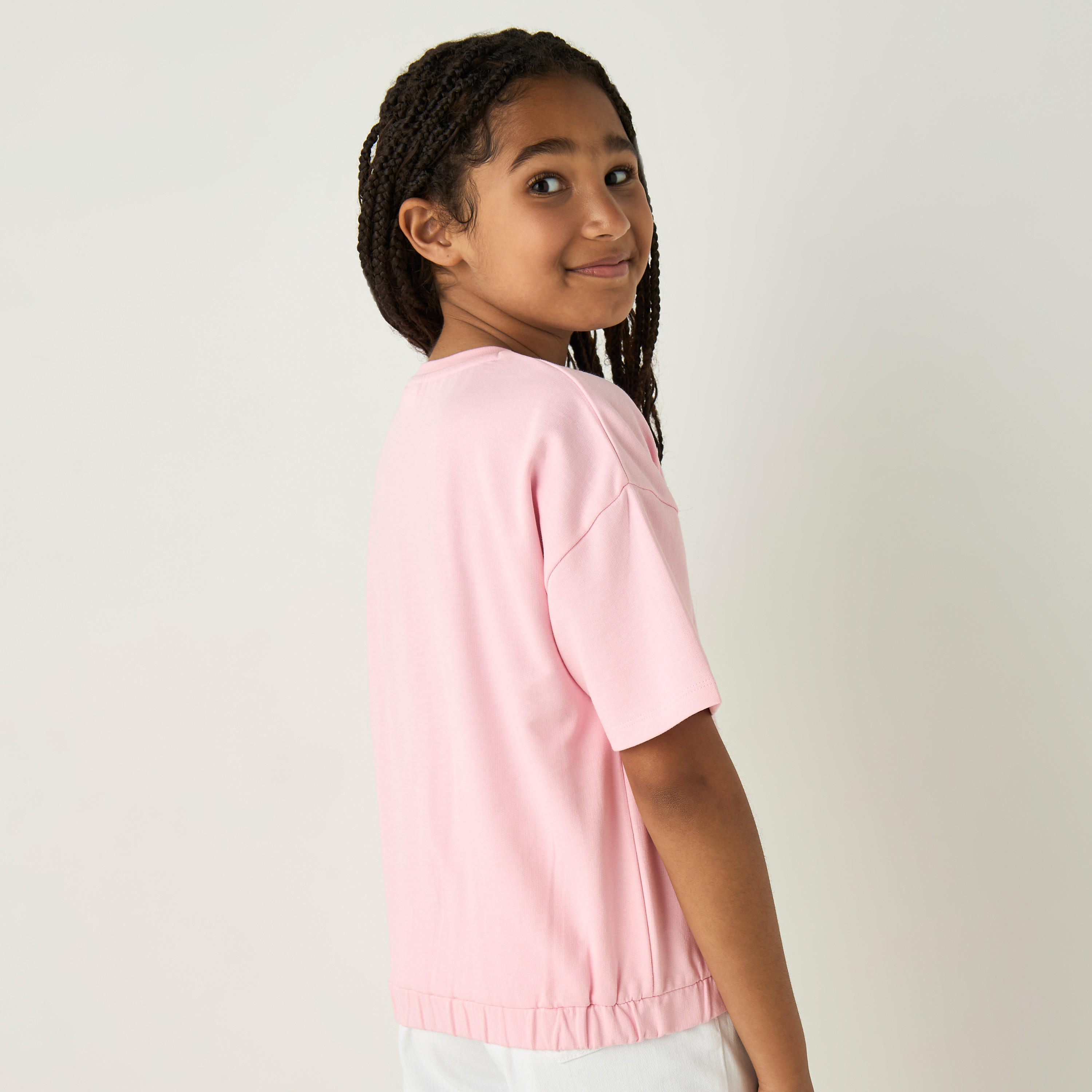 Buy Sanrio Hello Kitty Print T-Shirt with Elasticated Hem Online